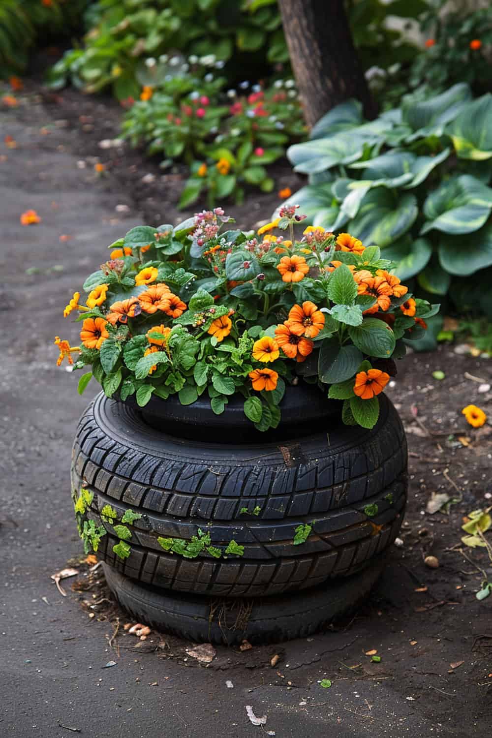 Recycled Tire Planters