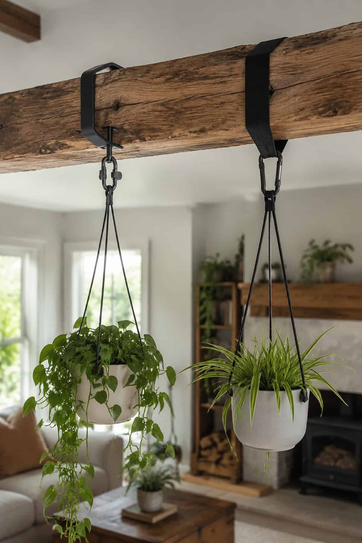 Clamps Or Straps On Exposed Ceiling Beams