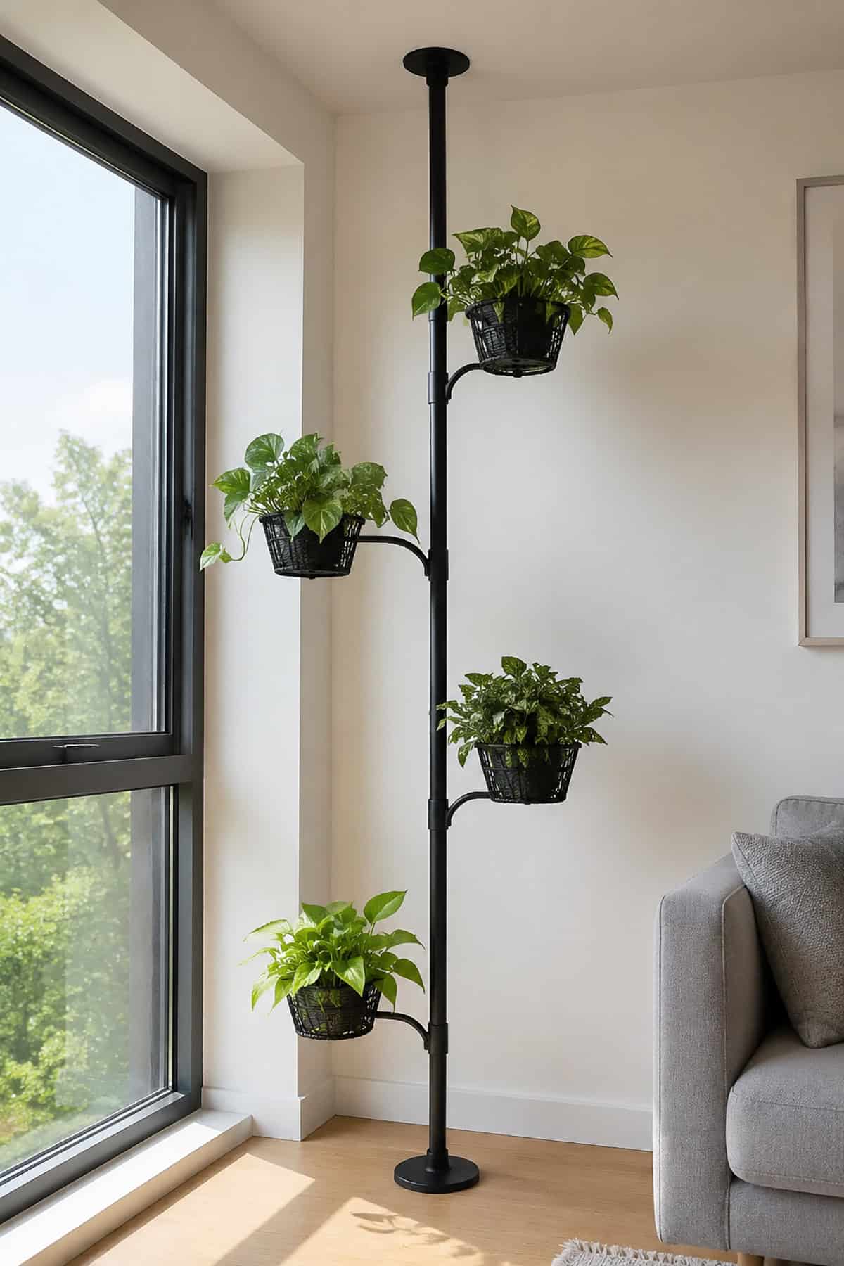 Floor To Ceiling Tension Plant Poles