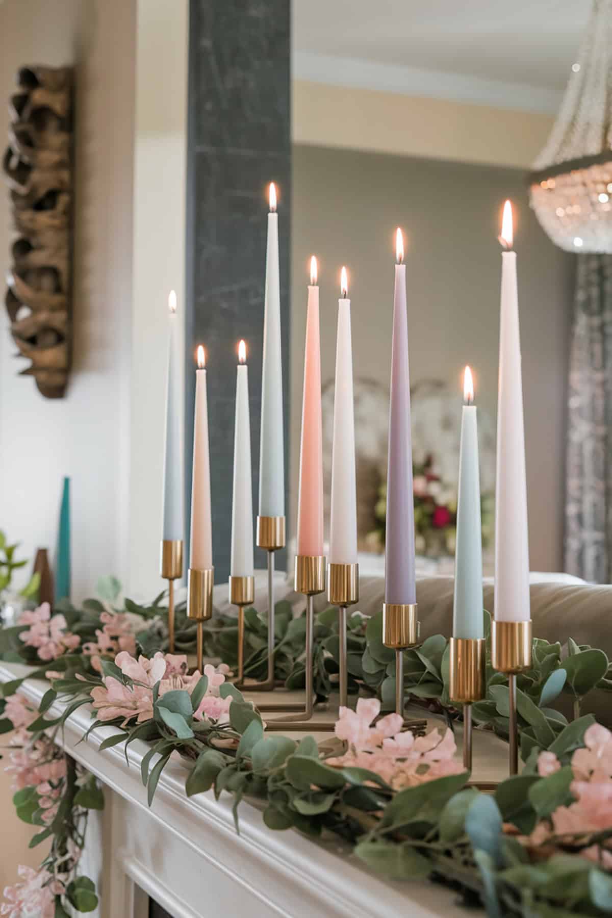 Pastel Candle Display