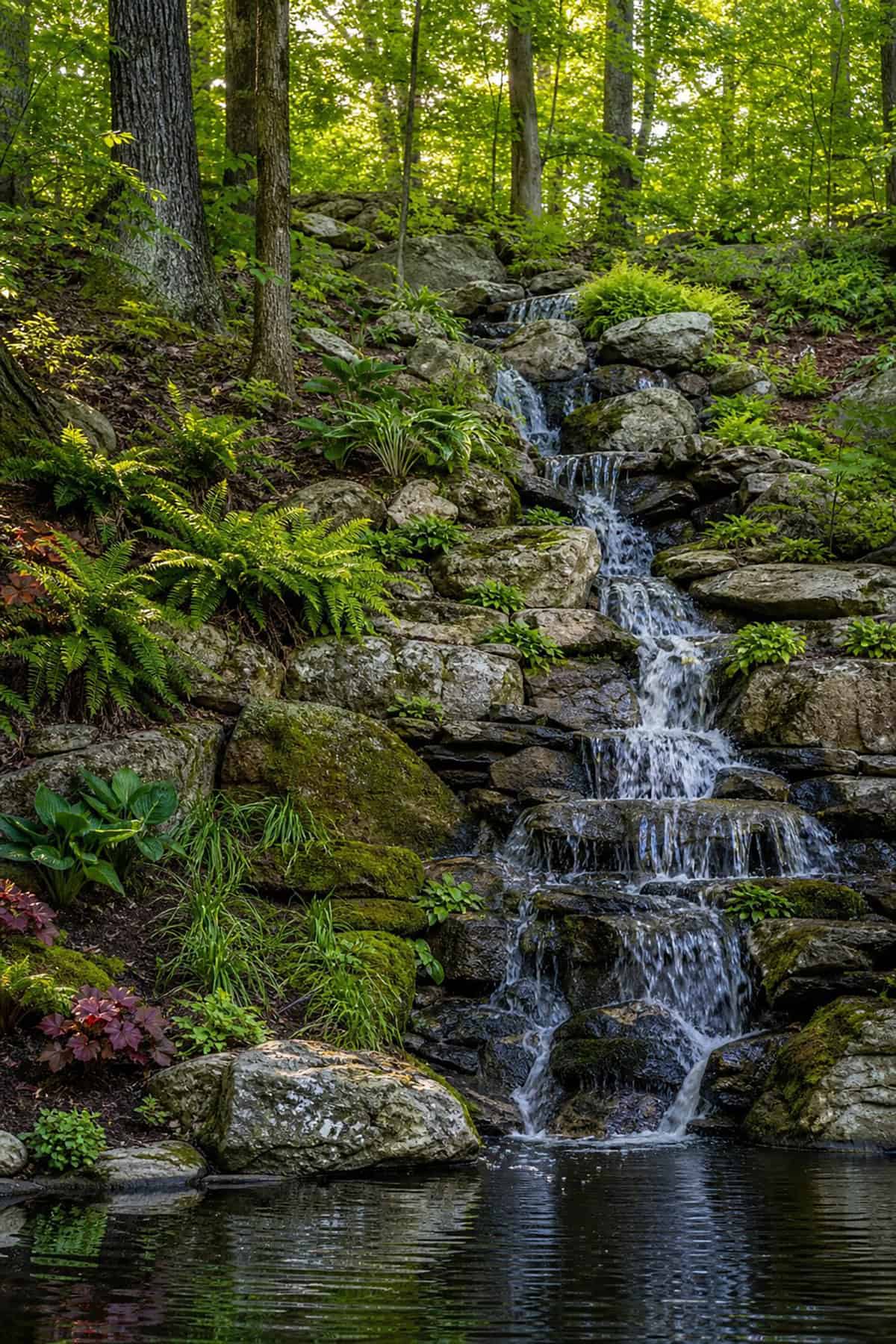 Natural Waterfall Feature
