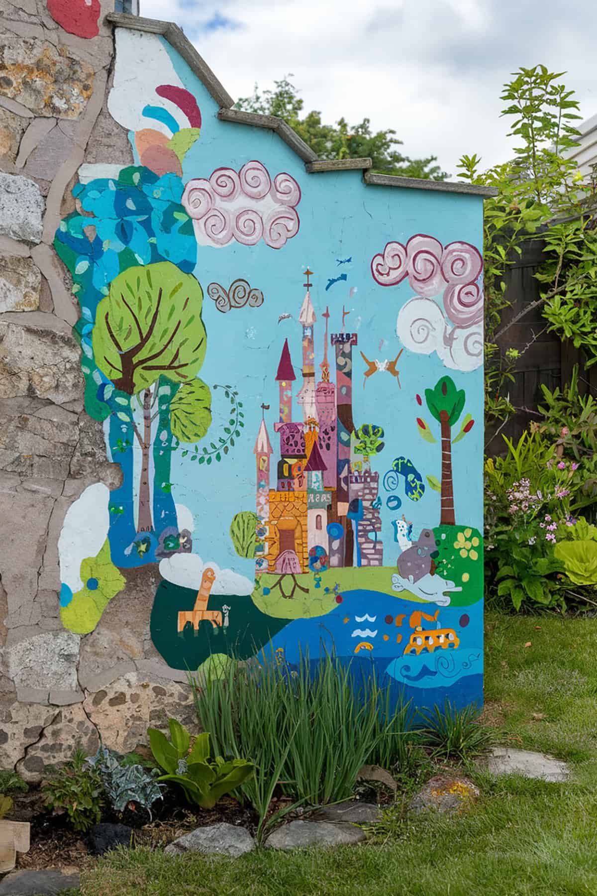 Painted Mural Garden Wall