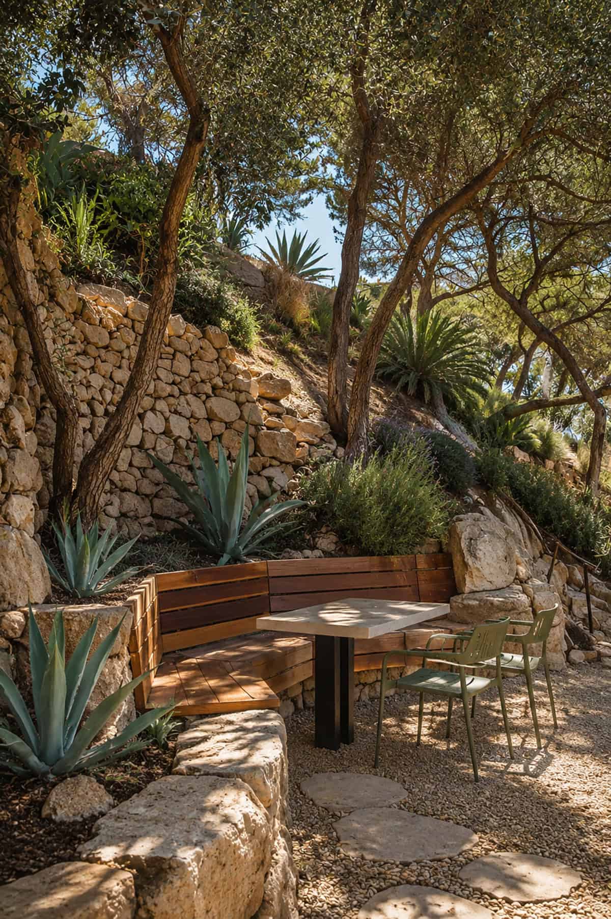 Seating Nook In The Slope