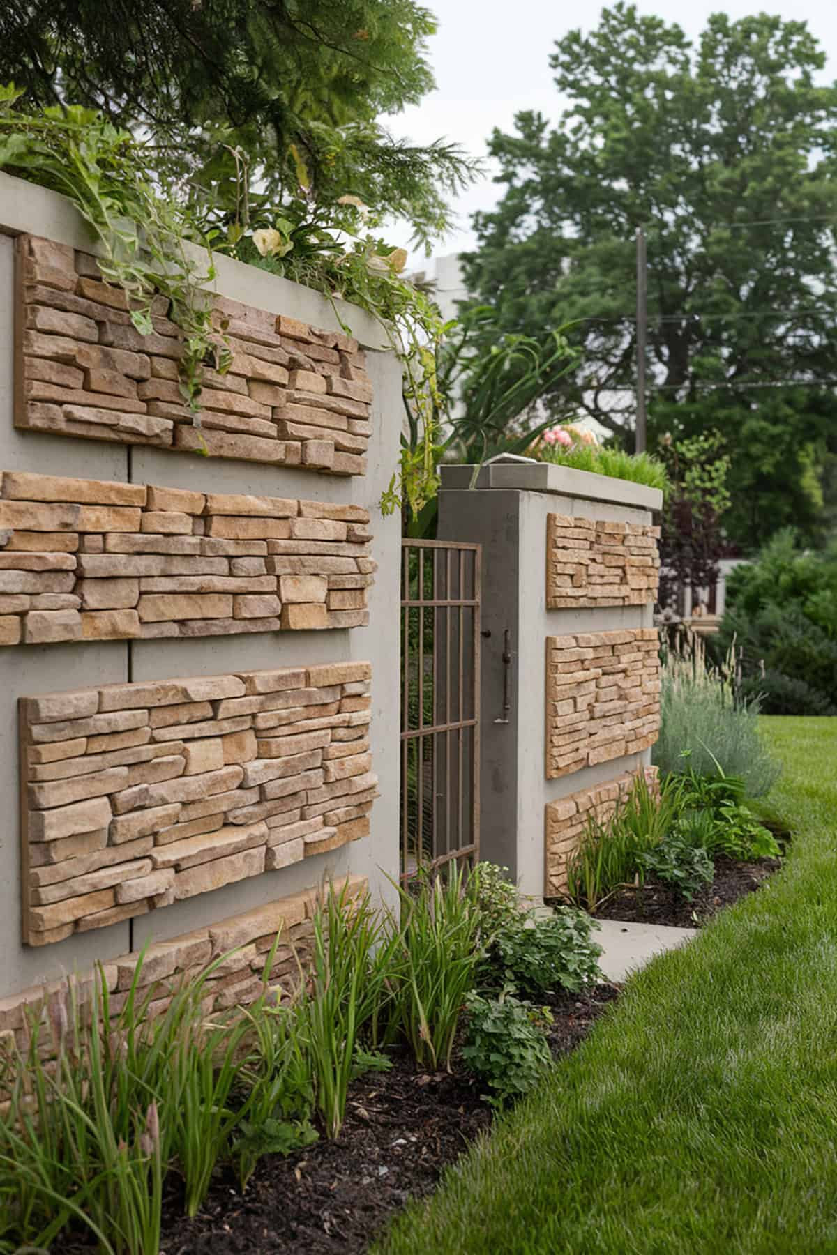 Stone Veneer Wall