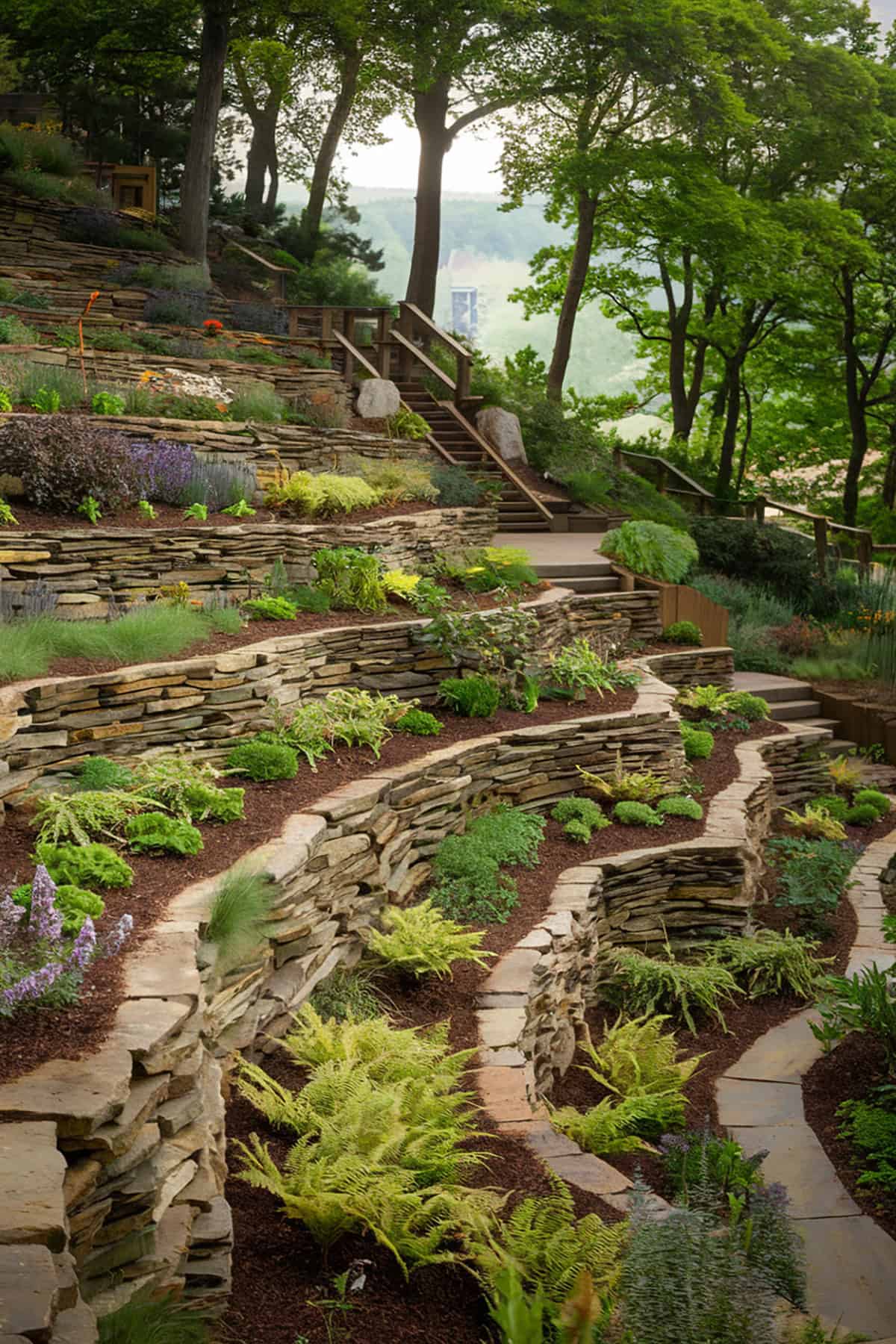 Terraced Garden on a Slope