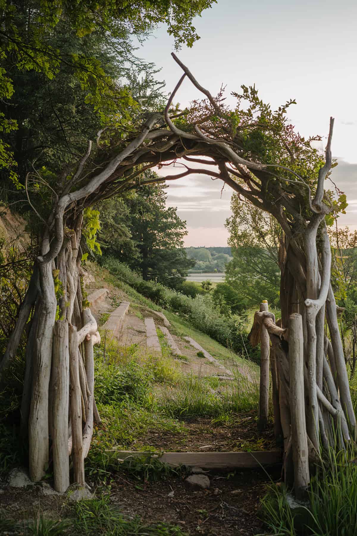 Woodland Archway on a Slope