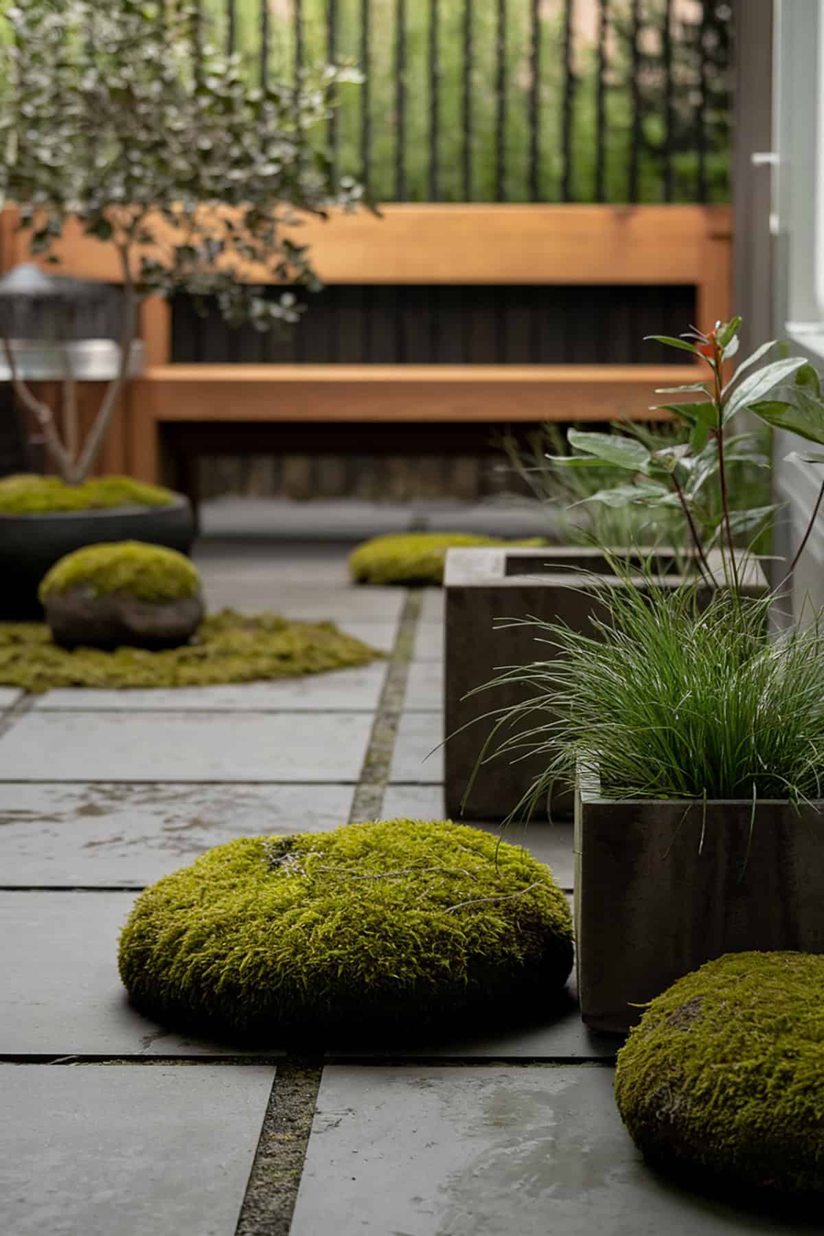 Zen Patio with Moss Accents