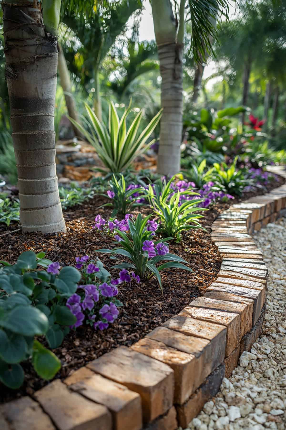 Brick Edging With Mulch