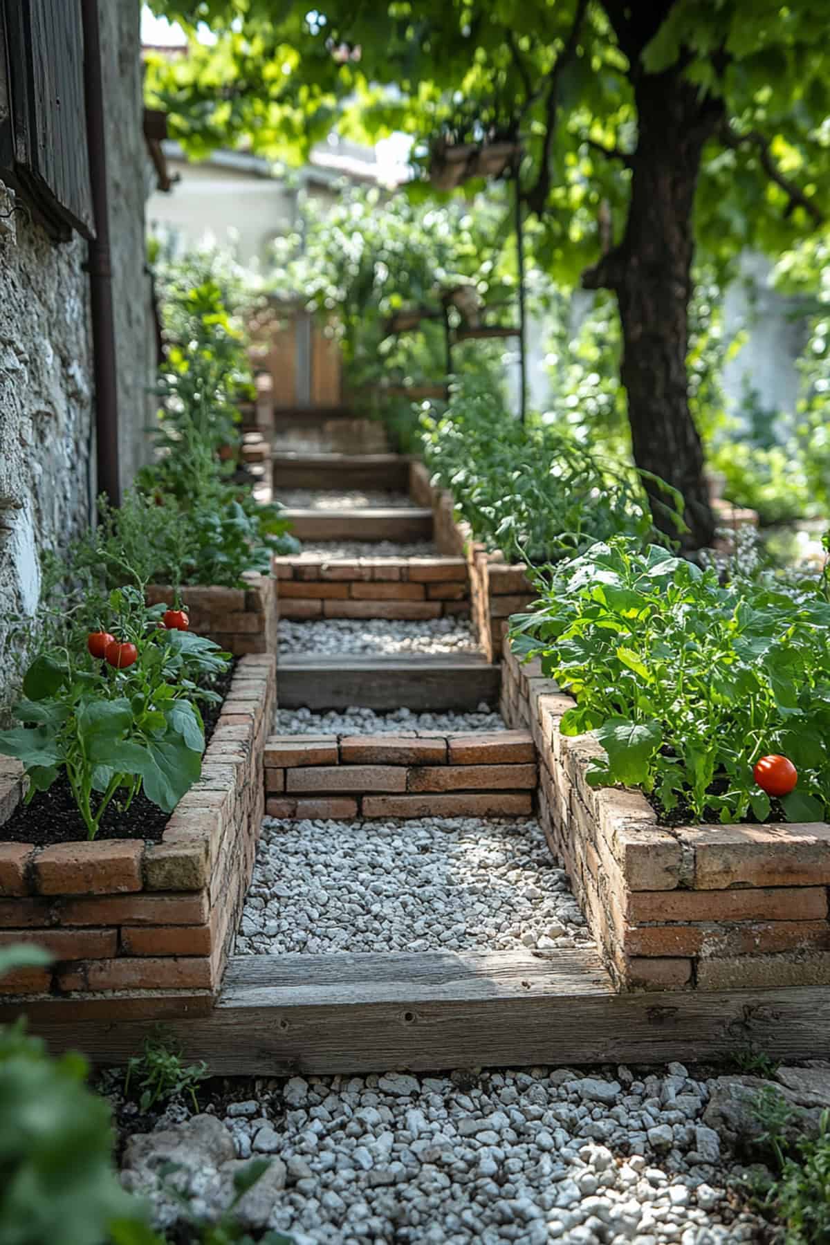 Raised Brick Planter Edging