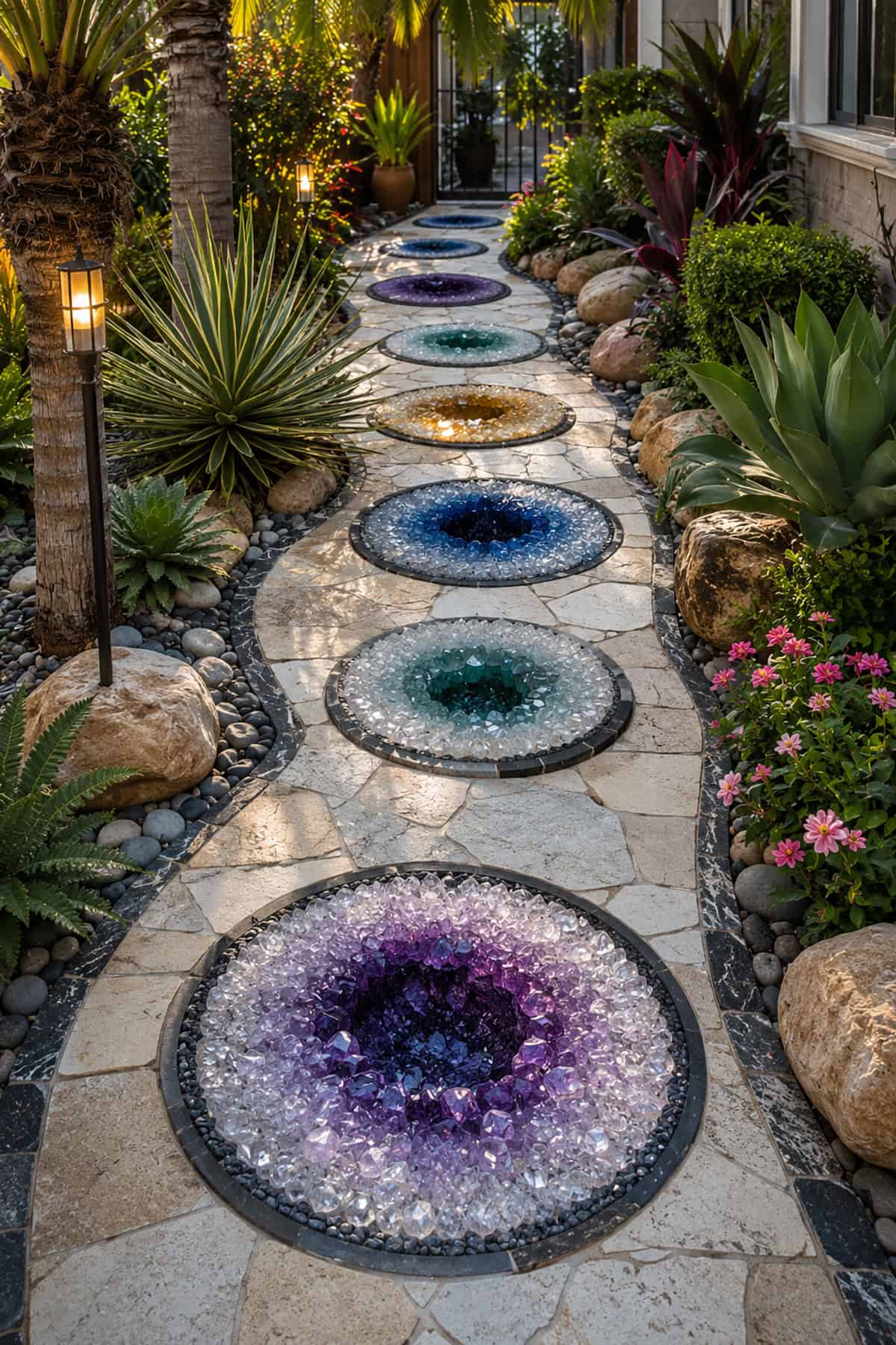 Geode Inspired Pathway