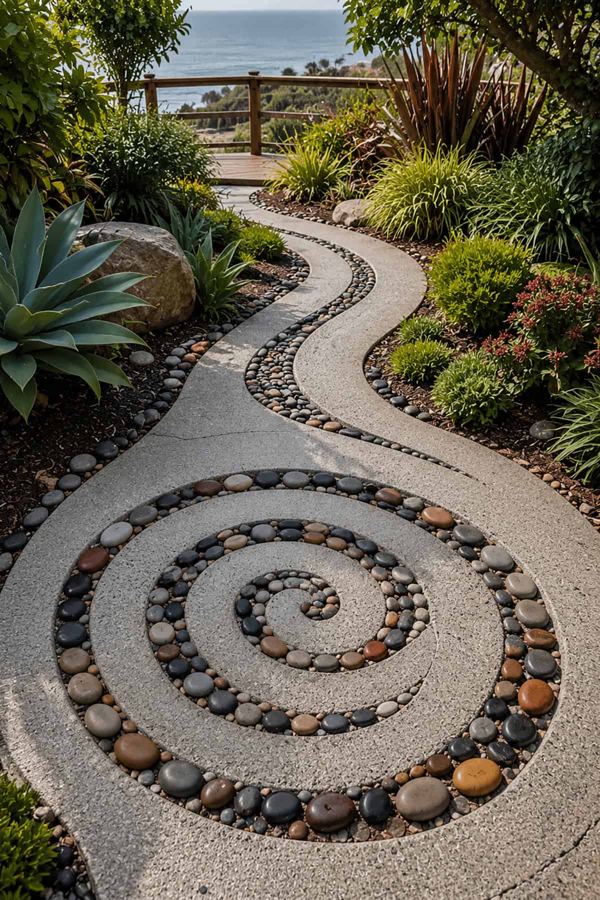 Pebble Spiral Design