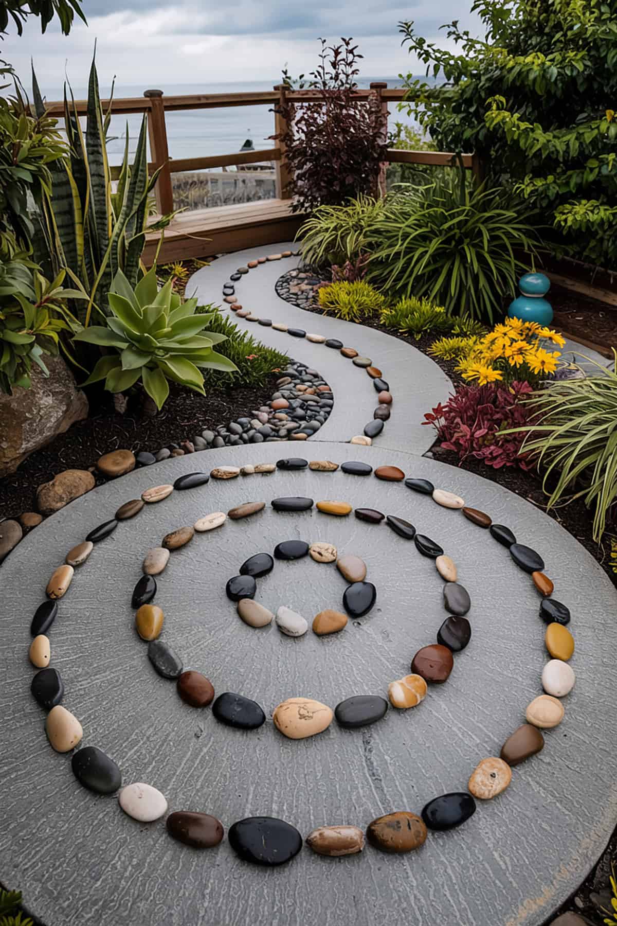 Pebble Spiral Design