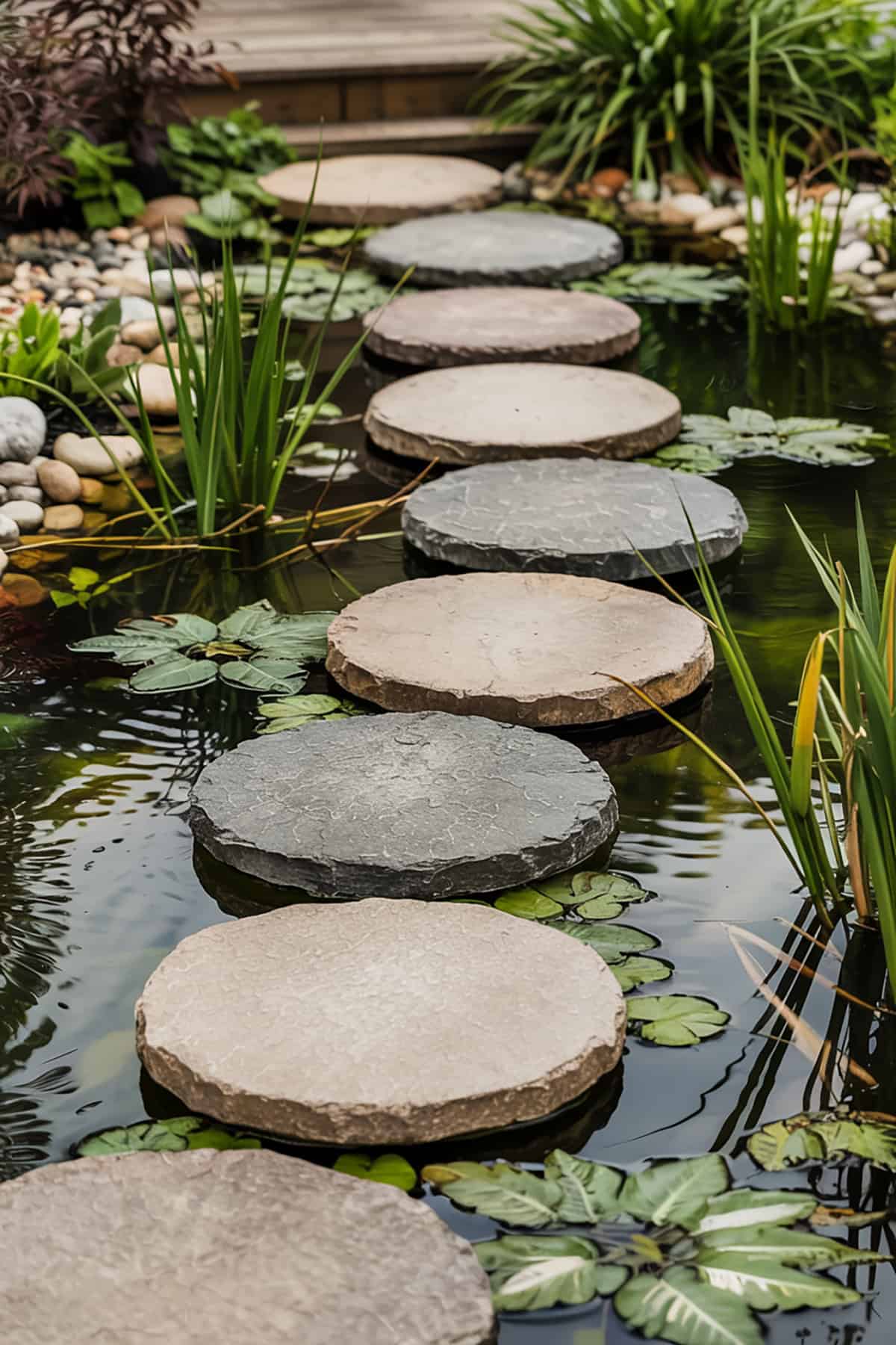 Stepping Stones Through a Pond