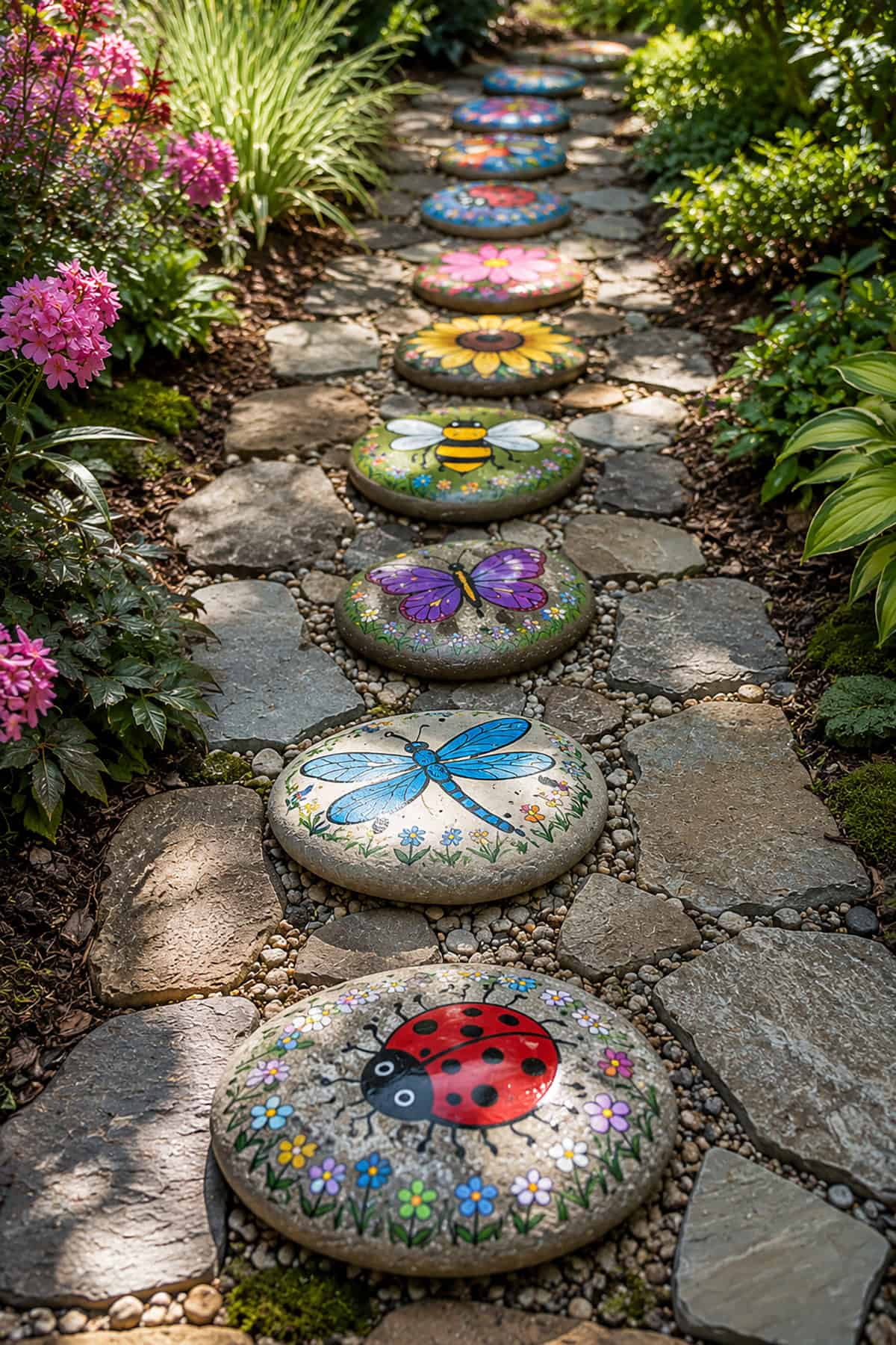 Whimsical Painted Path Stones