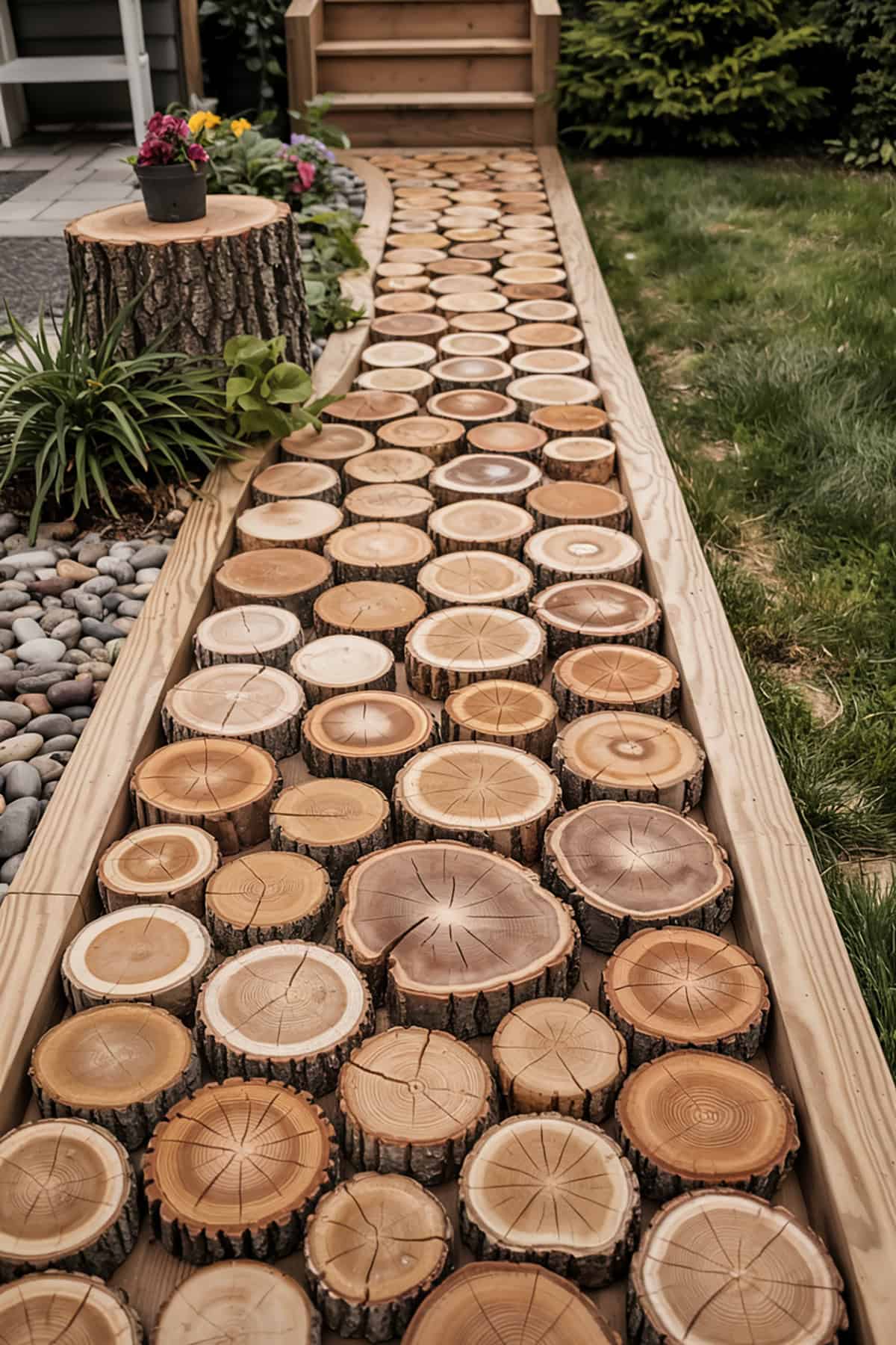 Wood Slice Pathway