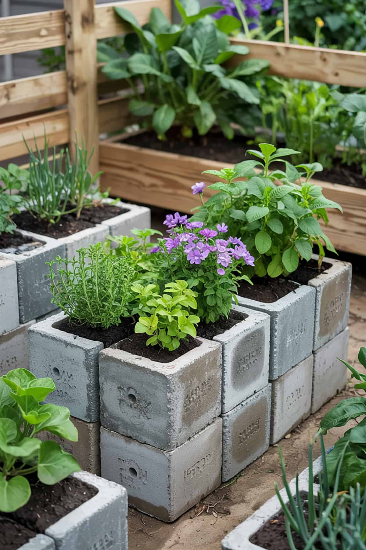 Cinder Block Raised Bed Garden