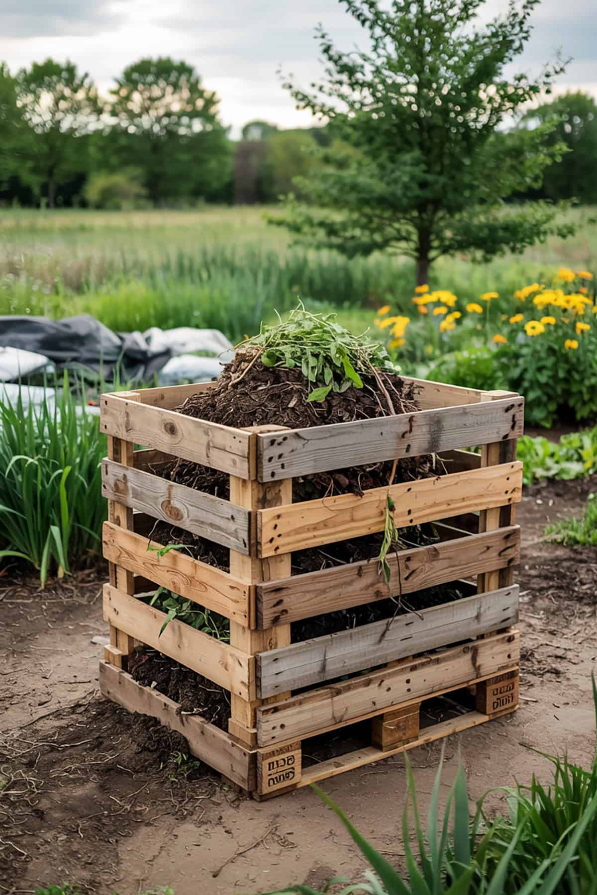 DIY Compost Bin from Pallets