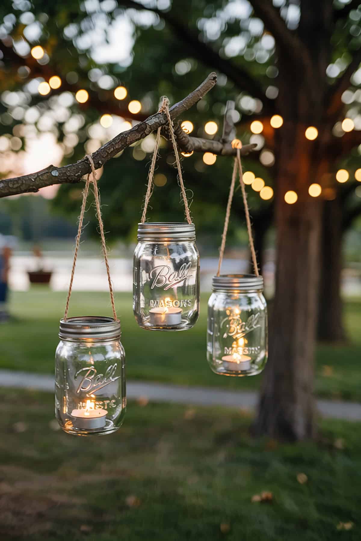 Hanging Mason Jar Lanterns
