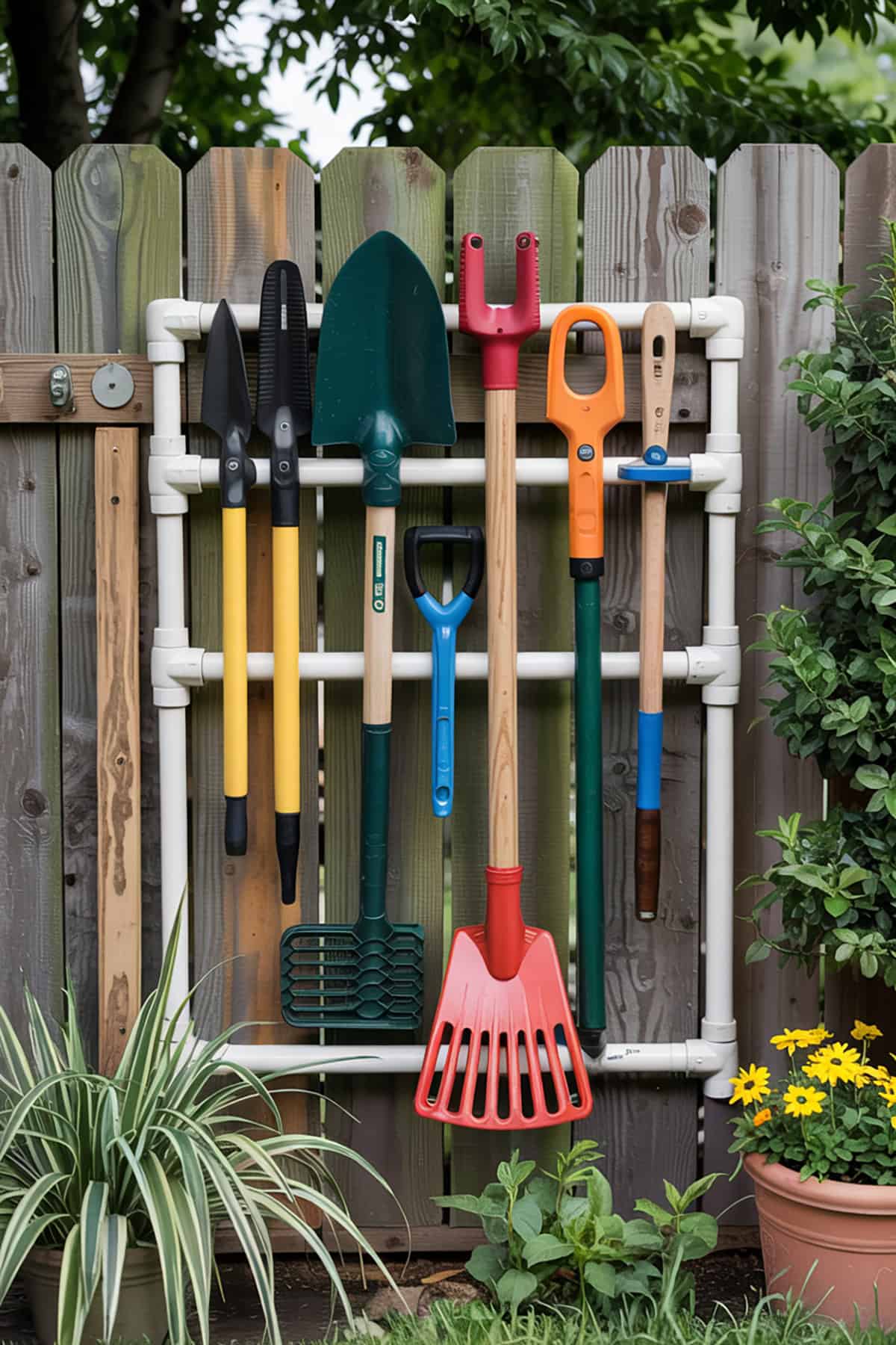 PVC Pipe Garden Tool Holder