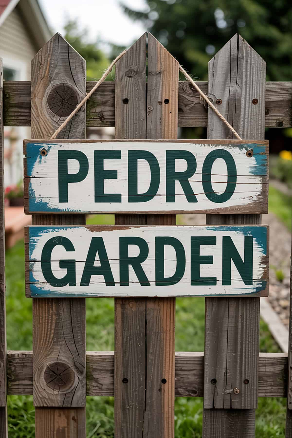 Reclaimed Wood Garden Sign