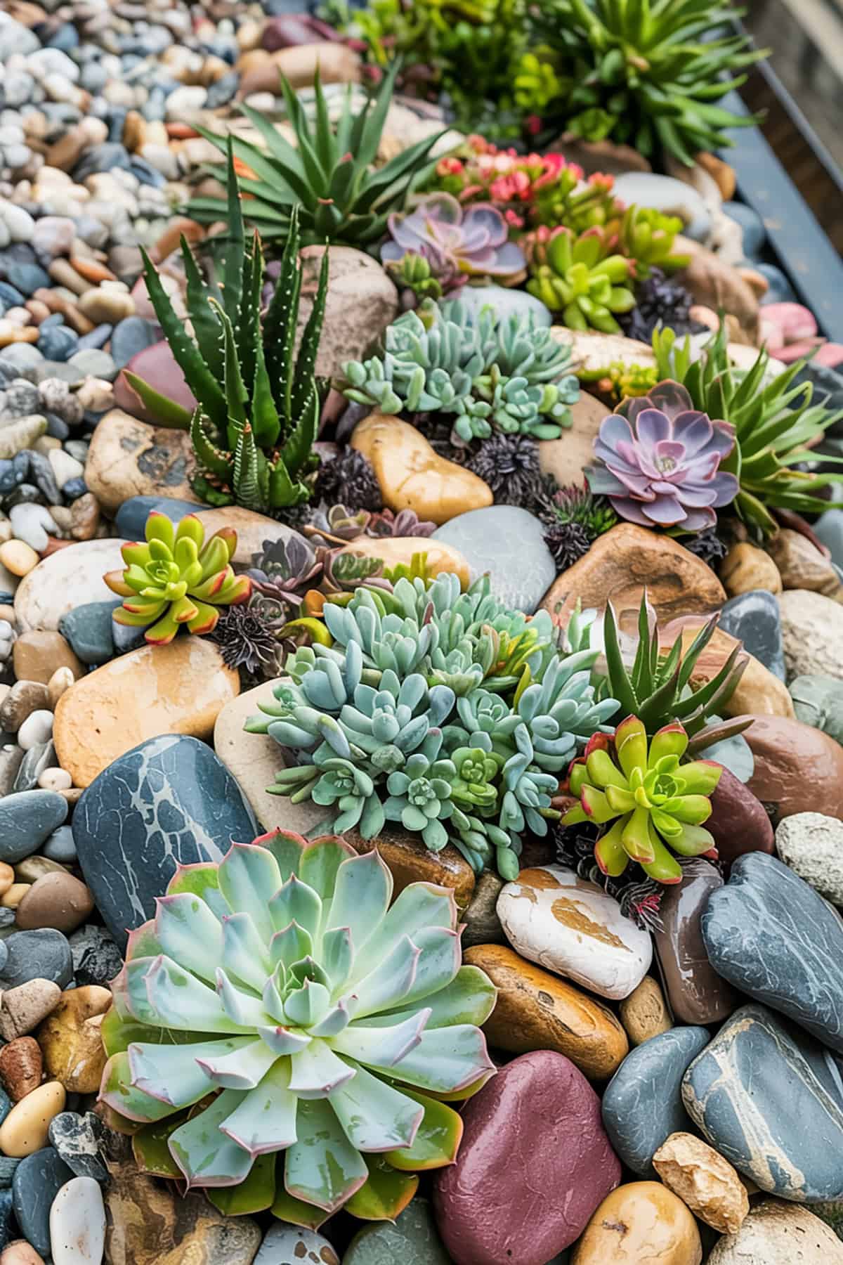 Rock Garden with Succulents