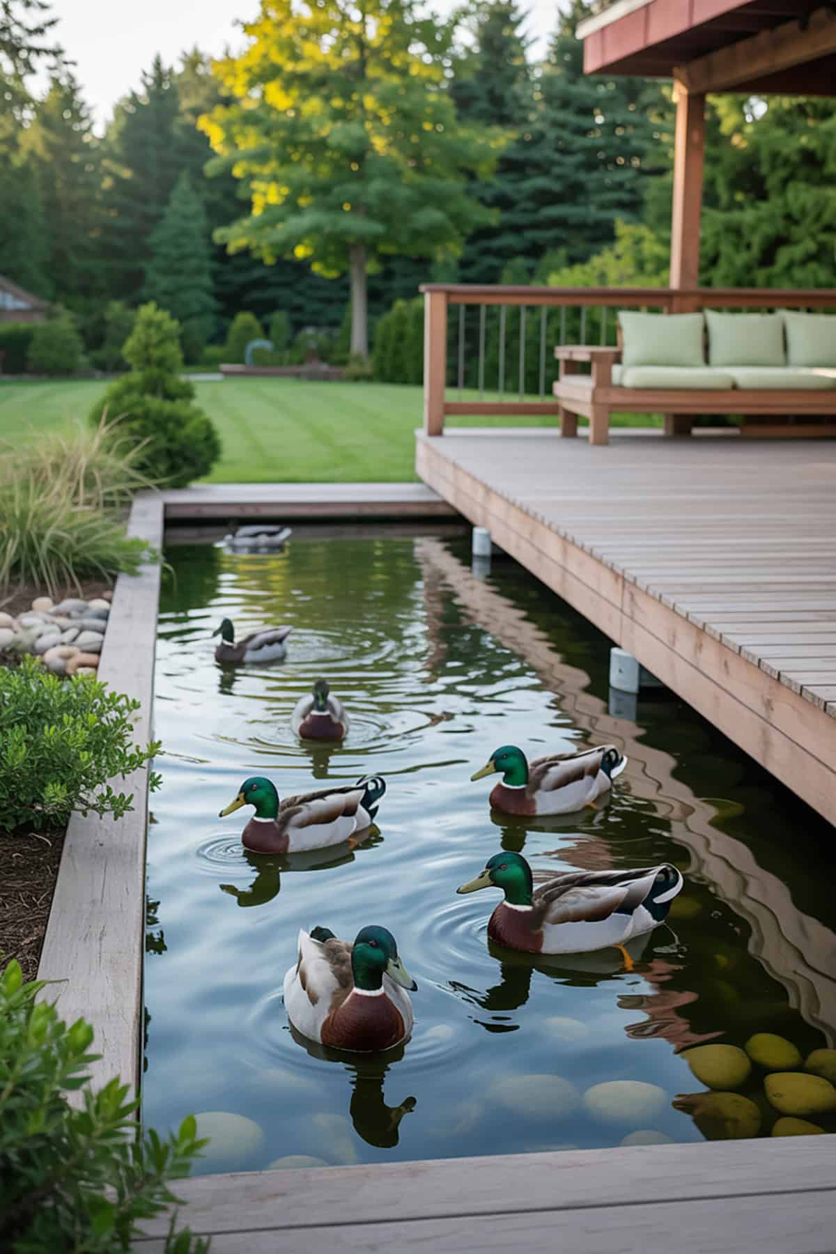 Deck Side Pond for Up Close Viewing
