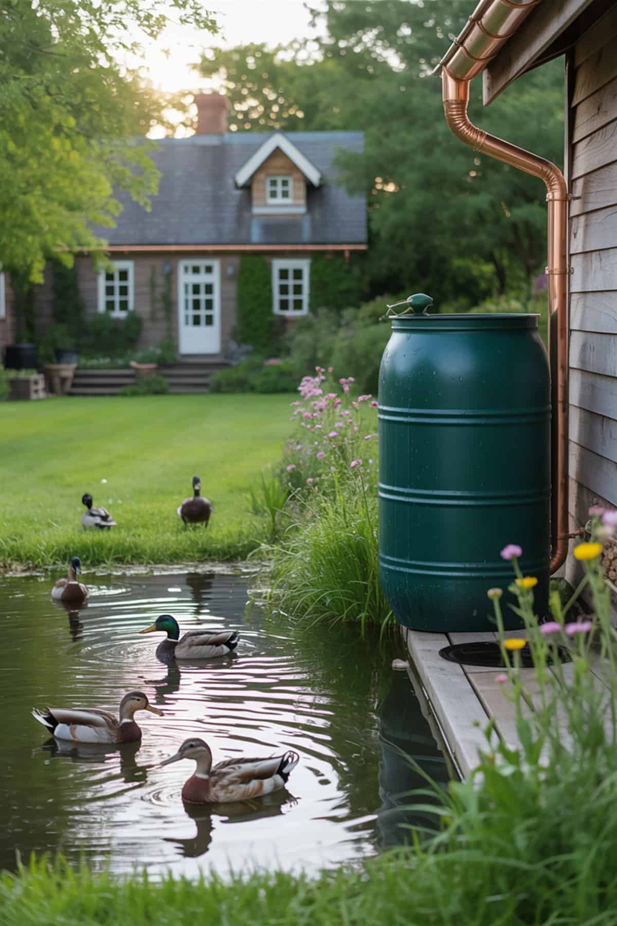 Duck Pond with Rainwater Collection