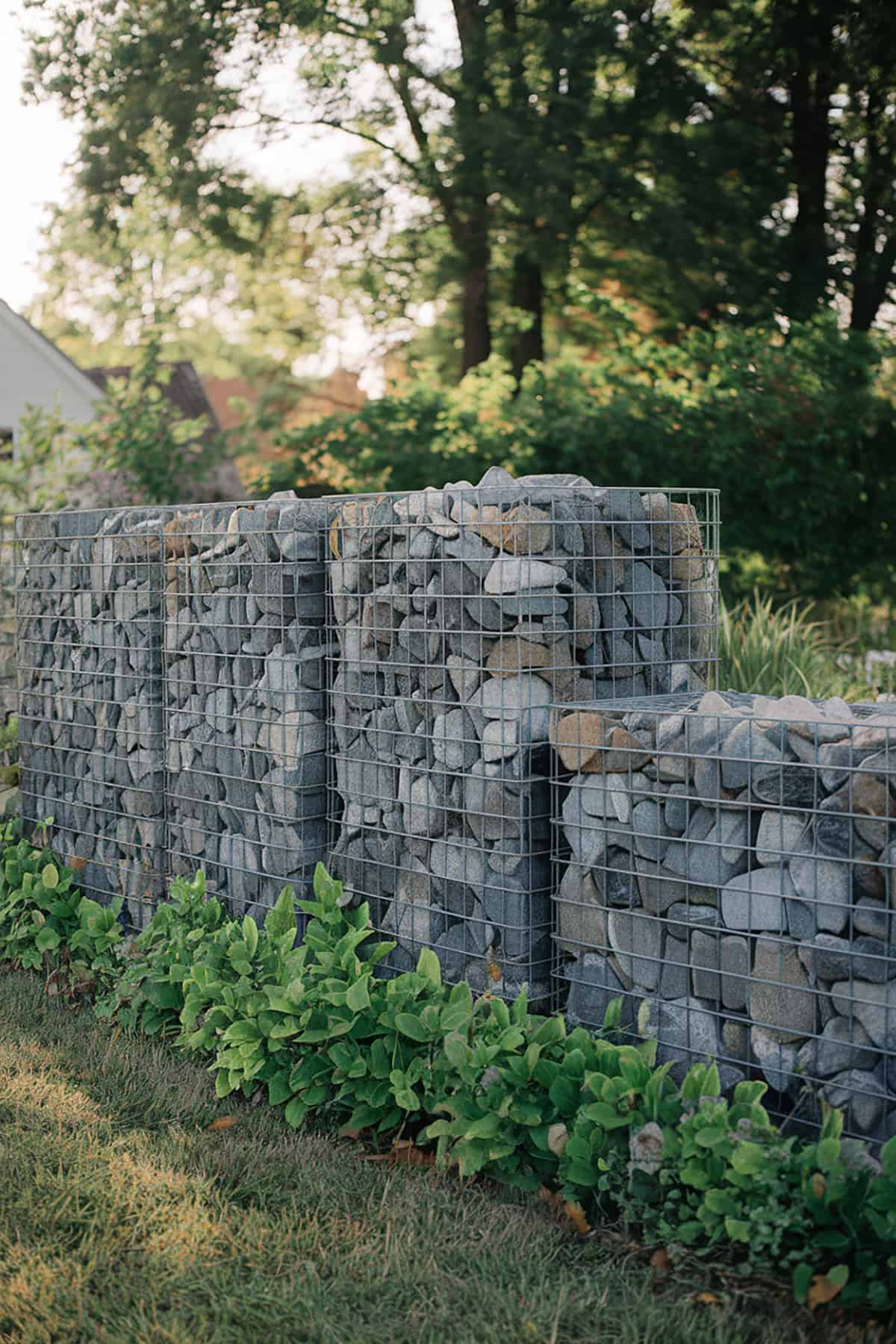 Gabion Wall Filled With Stones