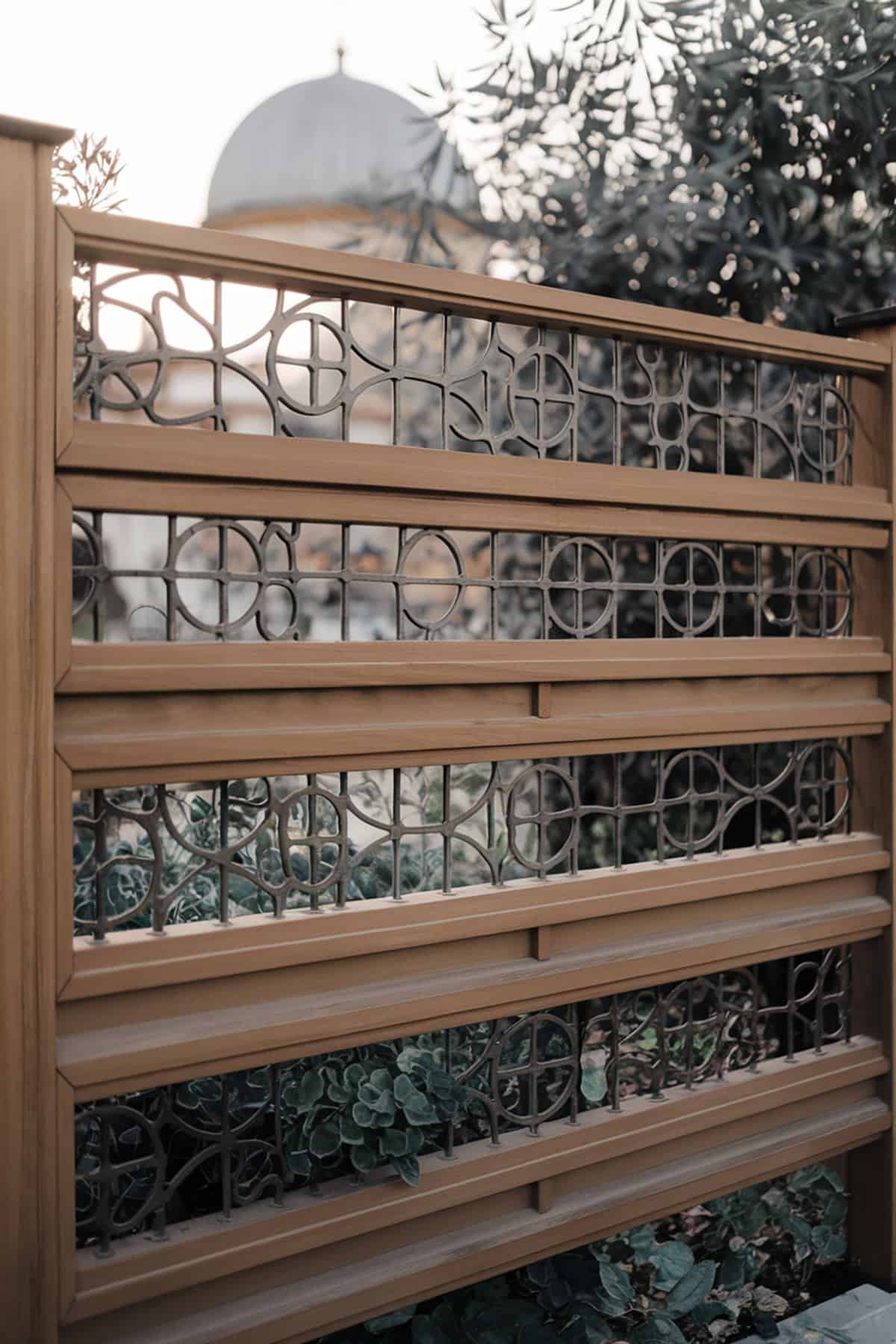 Layered Fence With Decorative Cutouts