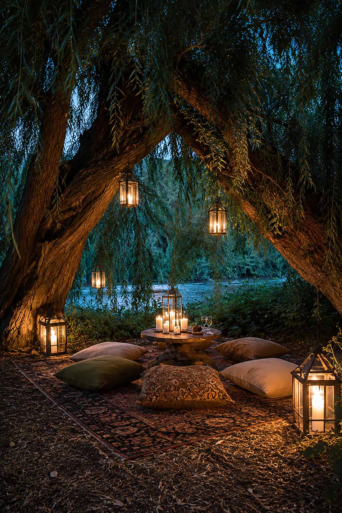 Canopy Hideout Under A Willow Tree