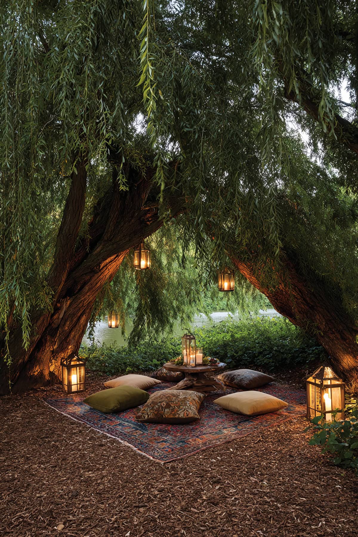 Canopy Hideout Under a Willow Tree