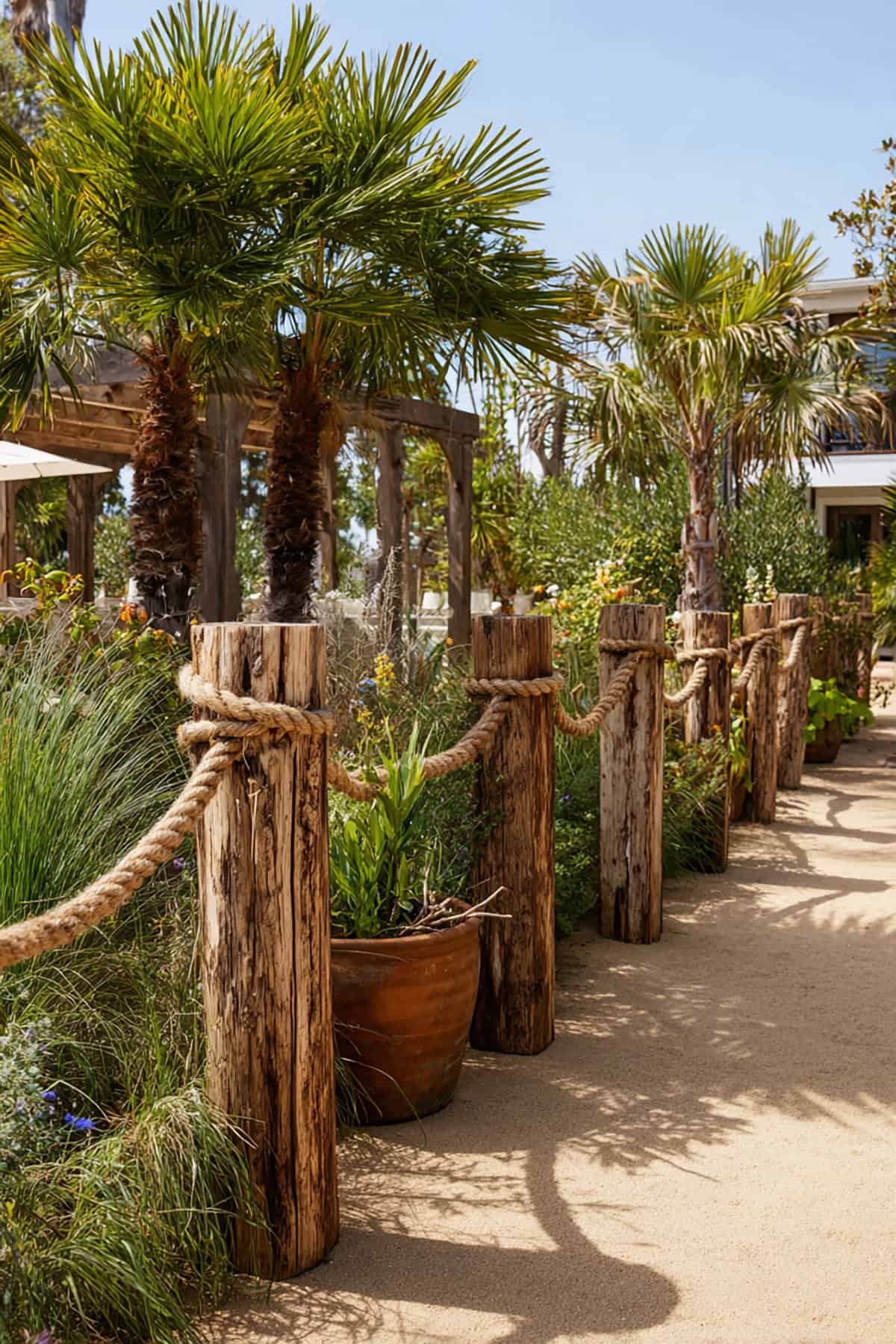 Driftwood and Rope Fence