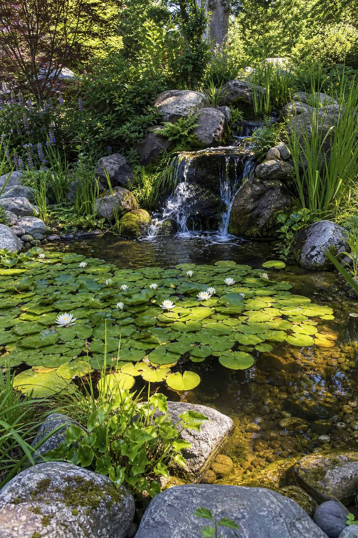 Hidden Pond With Lily Pads