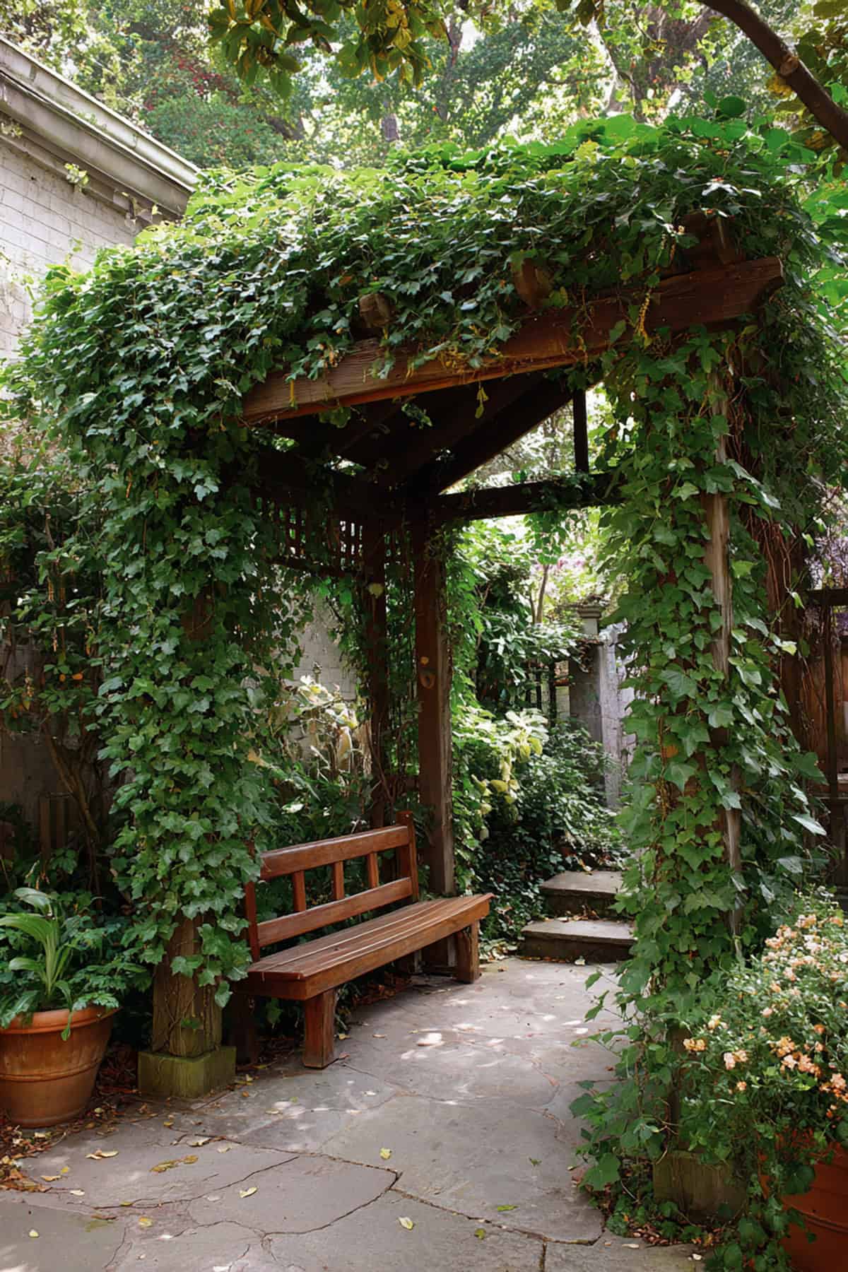 Ivy Wrapped Arbor