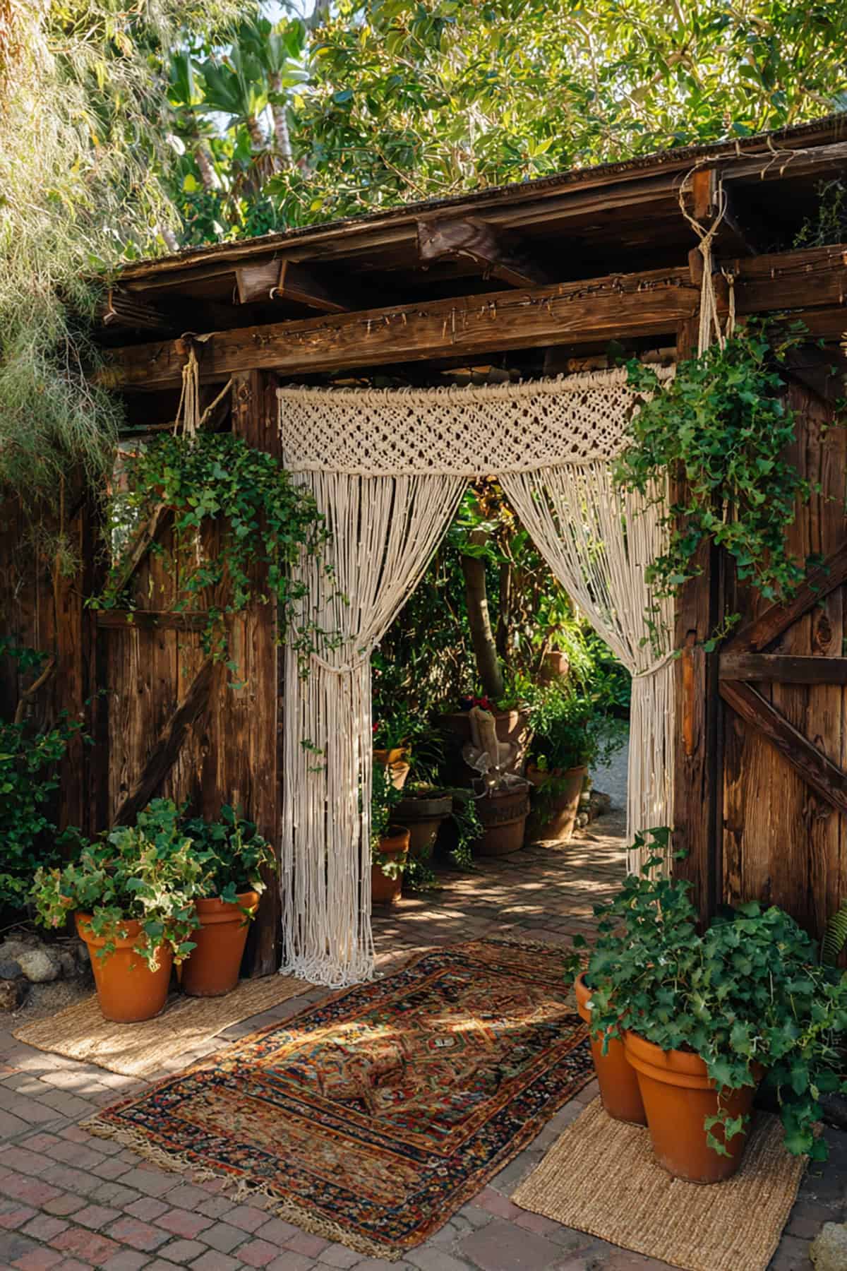 Macramé Curtain Garden Gate