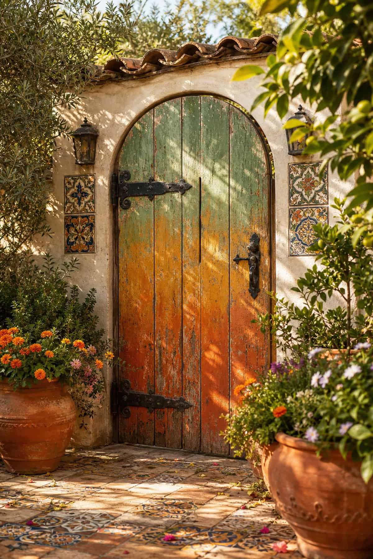 Painted Ombre Garden Gate