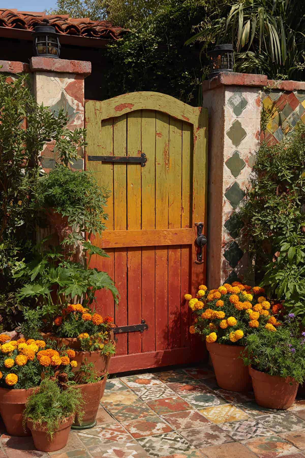 Painted Ombre Garden gate