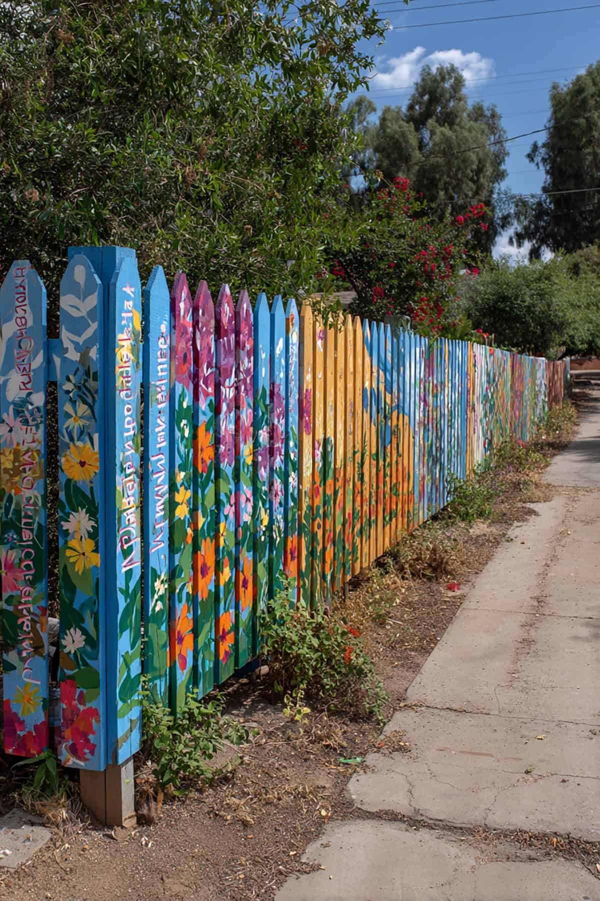 Painted Positive Affirmation Fence