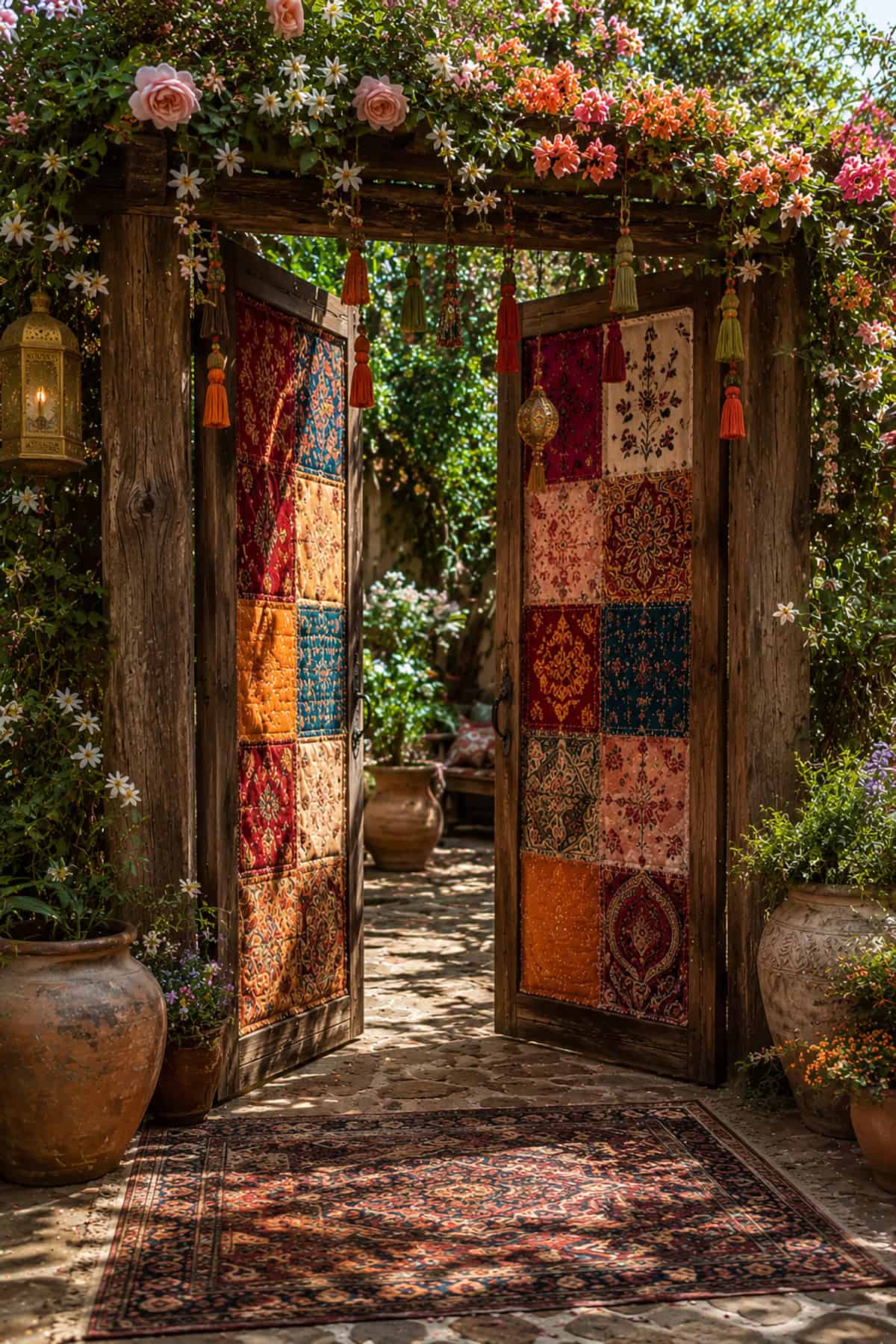Patchwork Fabric Panel Gate