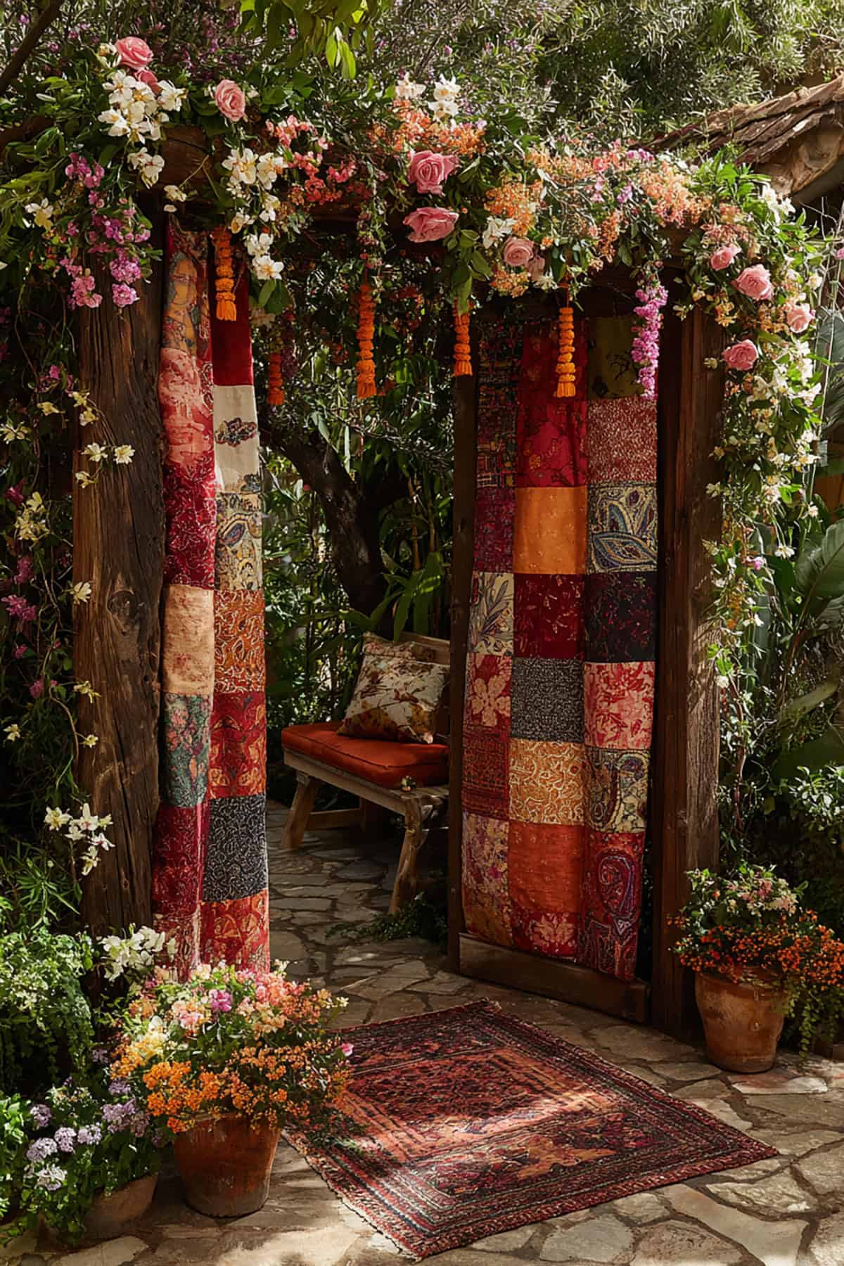 Patchwork Fabric Panel Gate