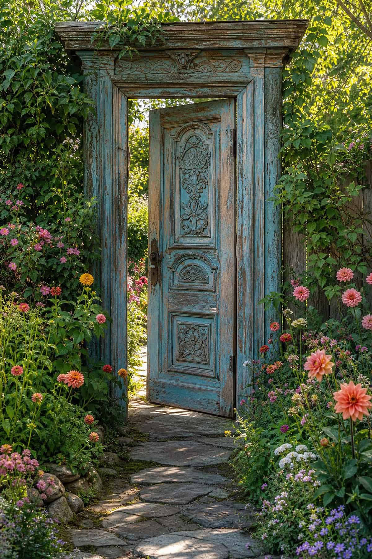 Reclaimed Door Garden Gate