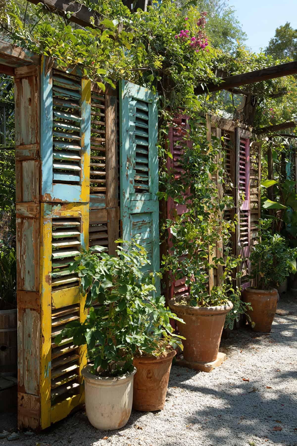 Reclaimed Shutter Fence