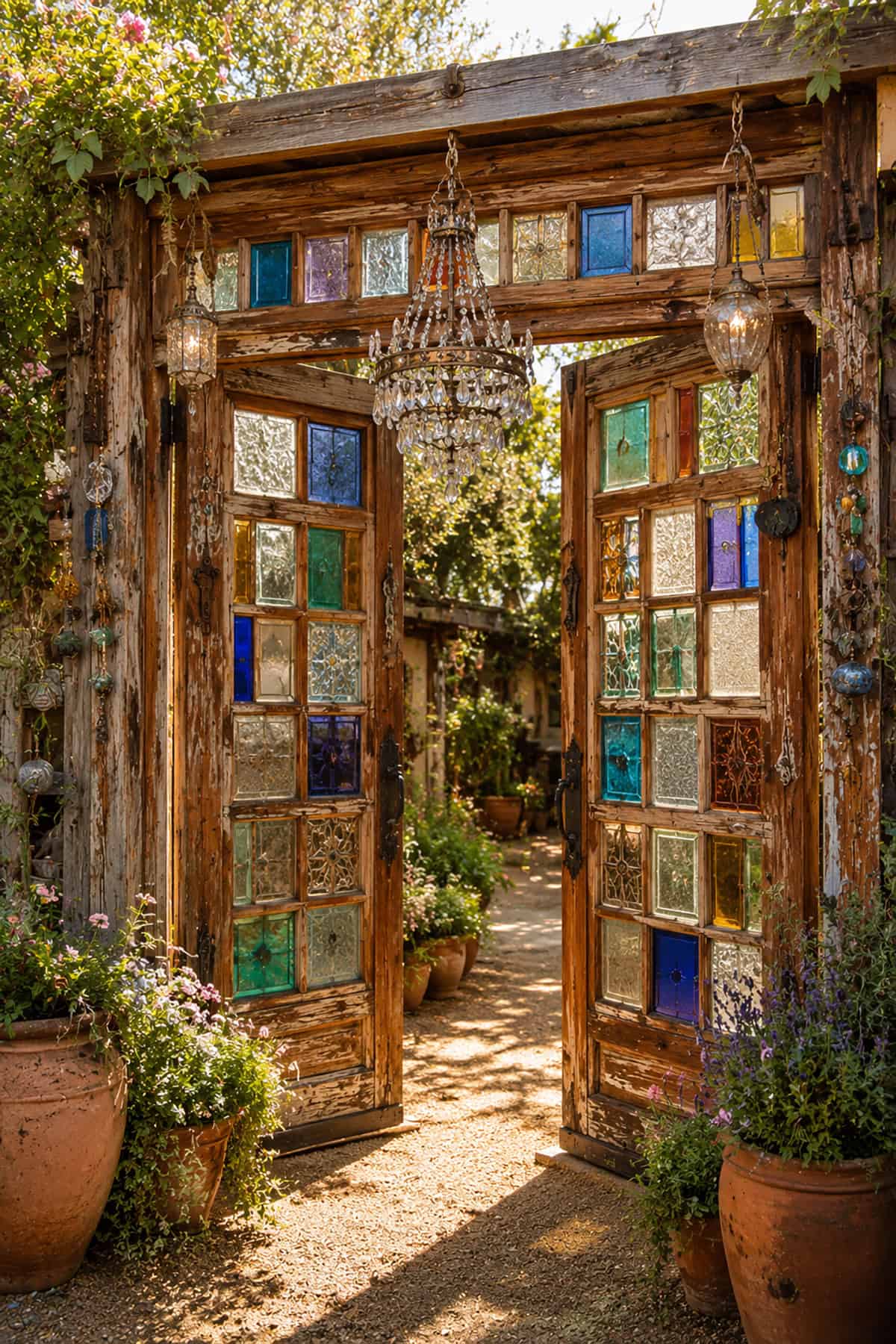 Upcycled Boho Window Frame Gate