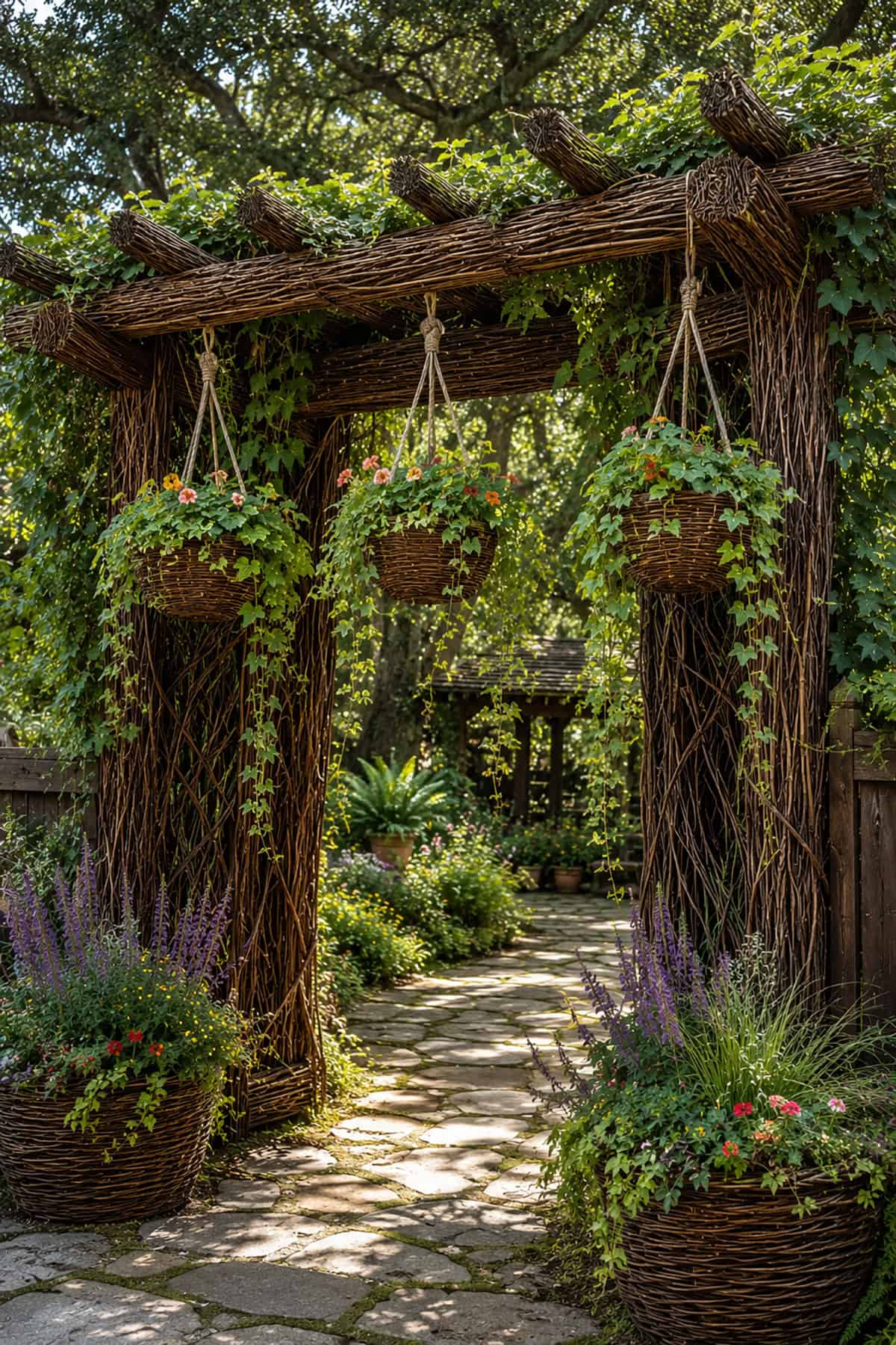 Woven Willow Branch Gate