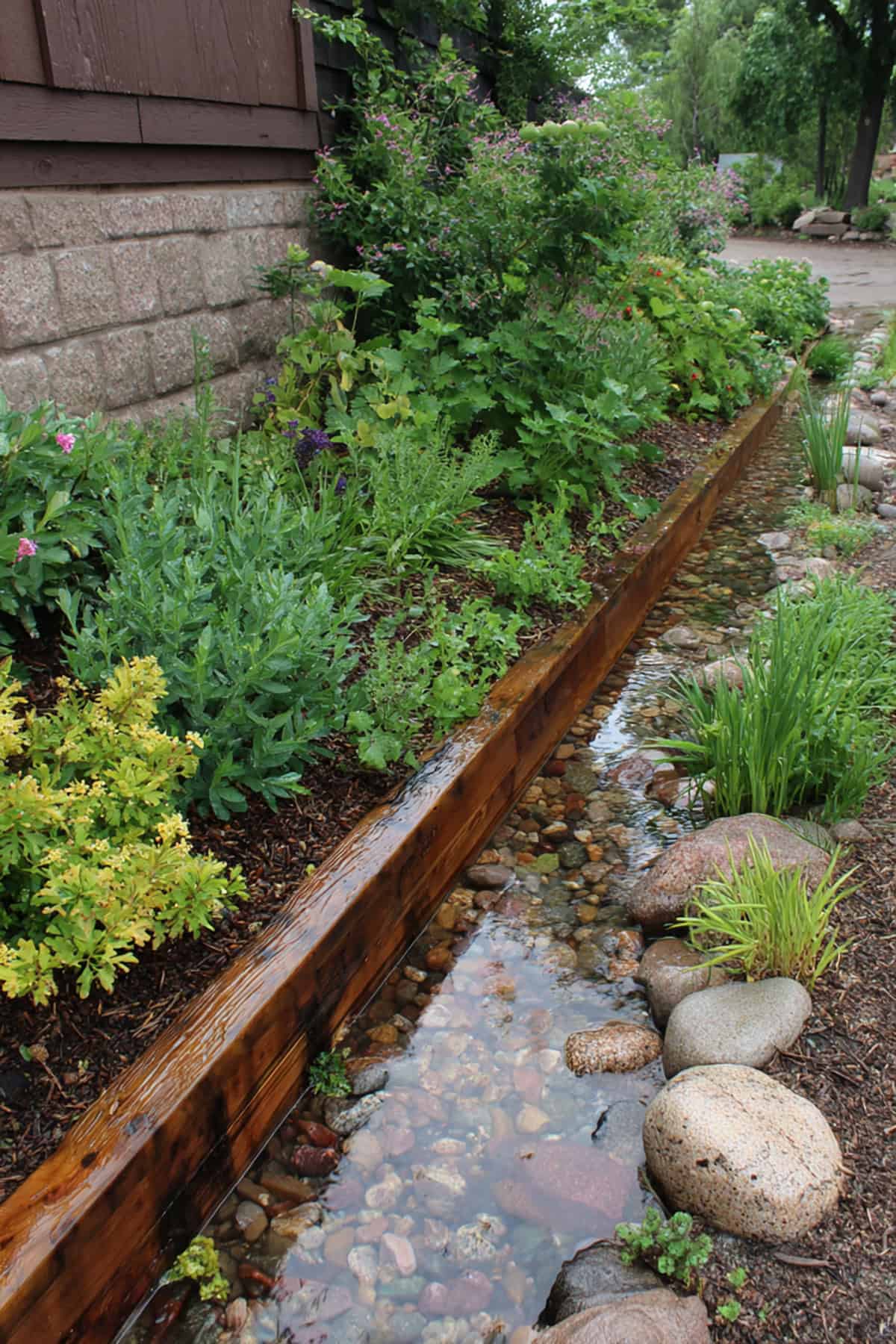 Gutter To Garden Downspout Bed