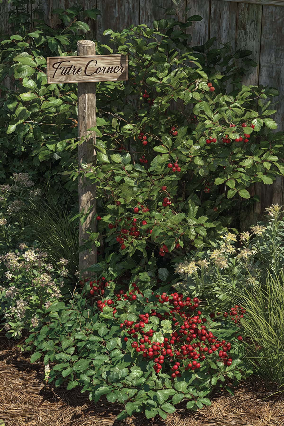 Nut + Berry Fence Corner Stack