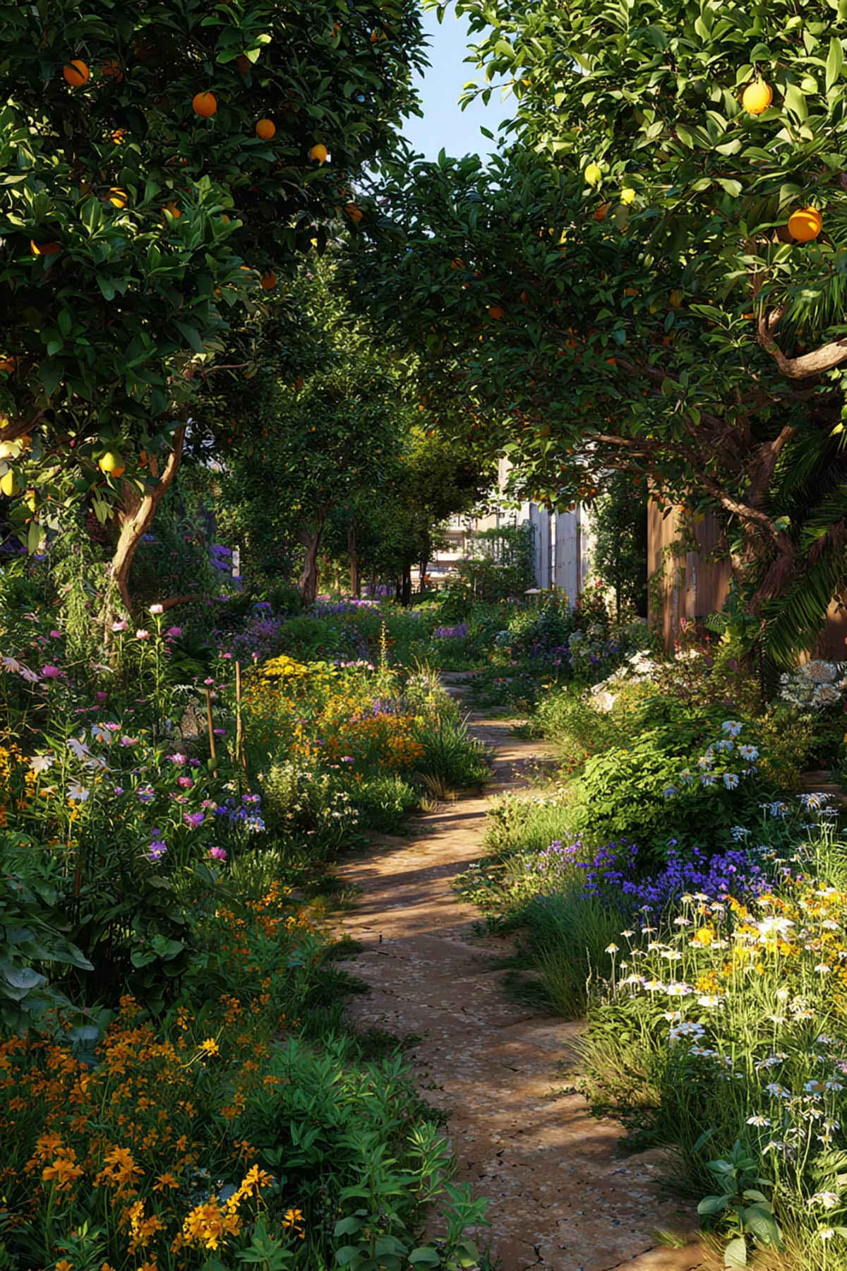 Pollinator Corridor Through The Food Forest