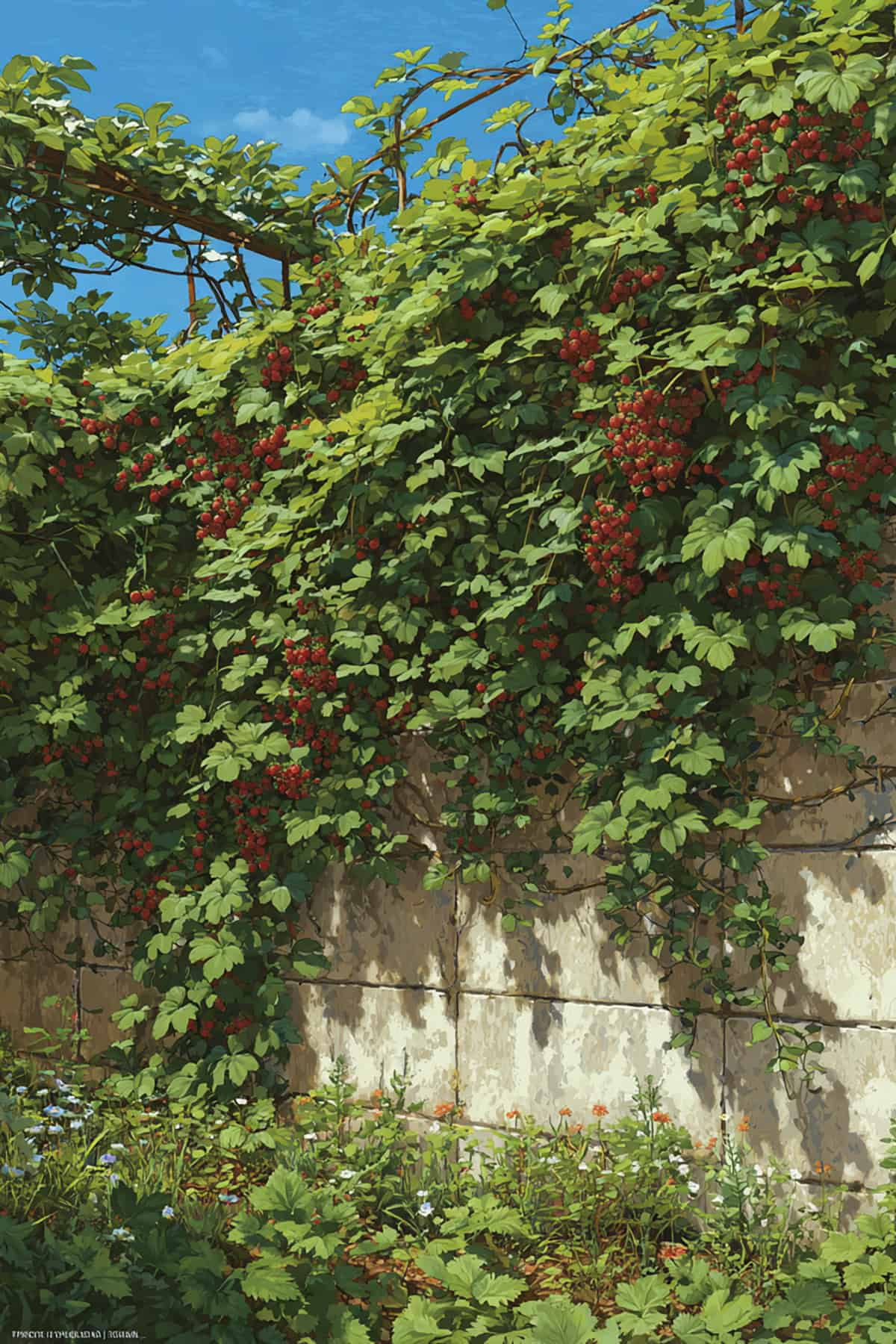 Trellis + Groundcover Two Layer Wall.