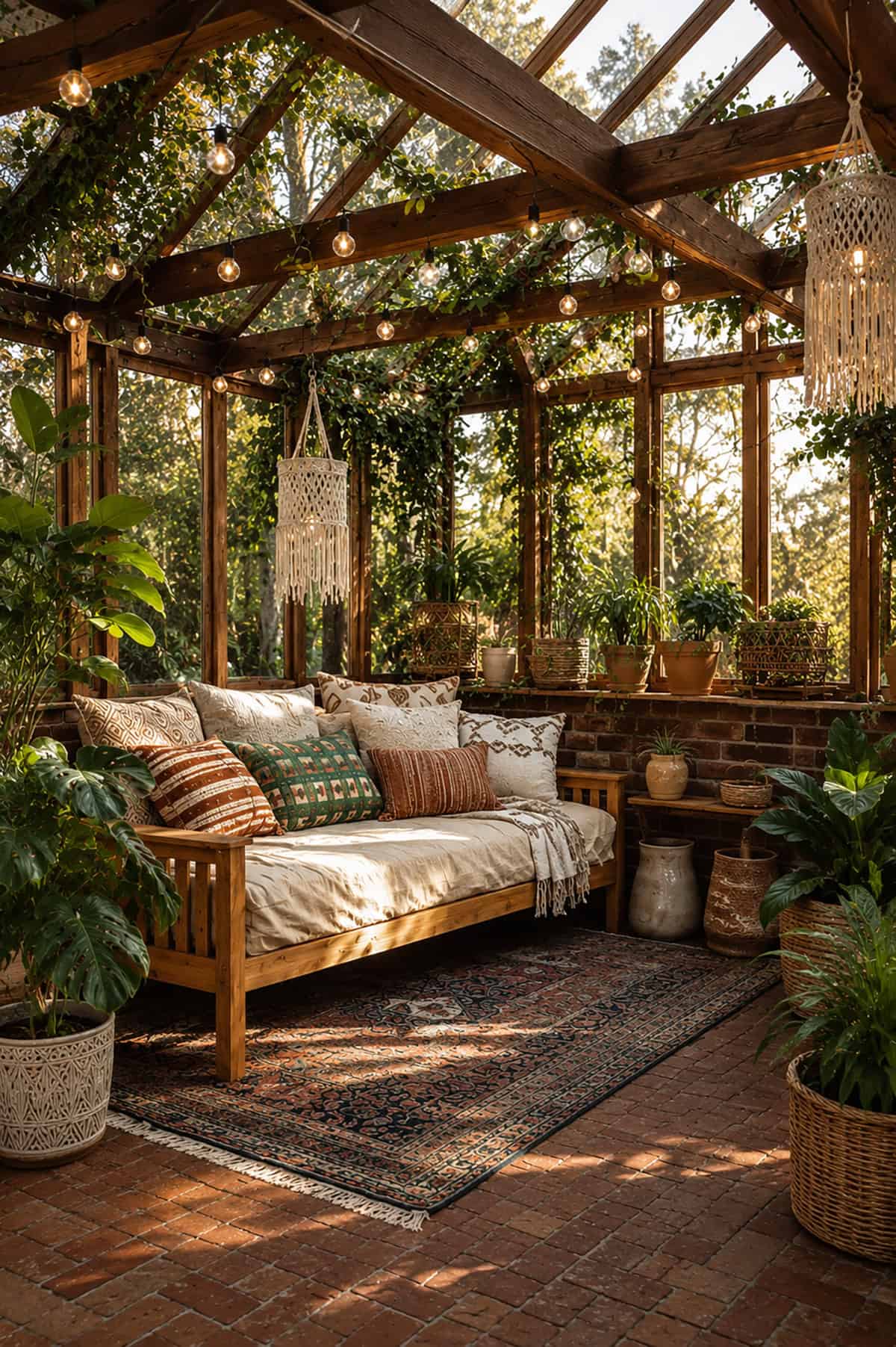 Boho Wood Lounge With Macrame