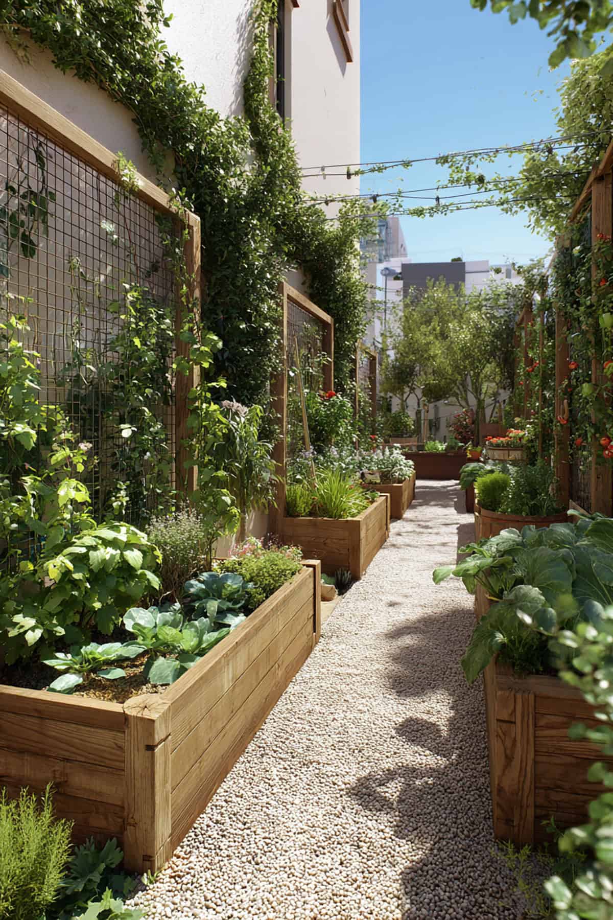 Compact Urban Raised Bed Row